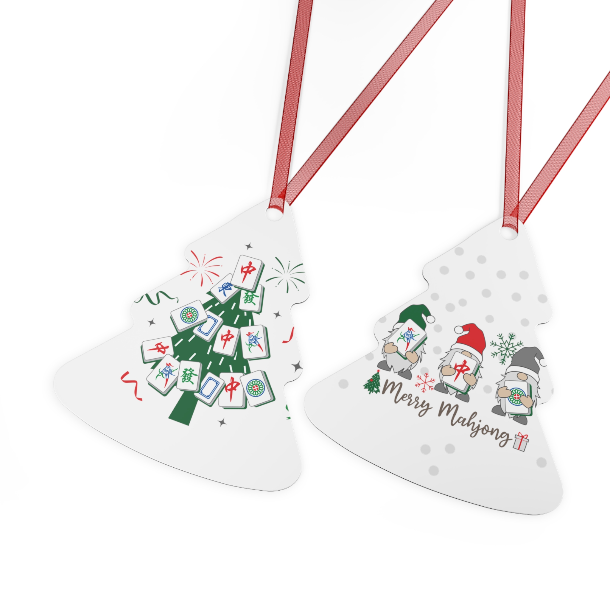 Mahjong Christmas Ornament | Merry Mahjong Metal Holiday Tree Decor - Image 15