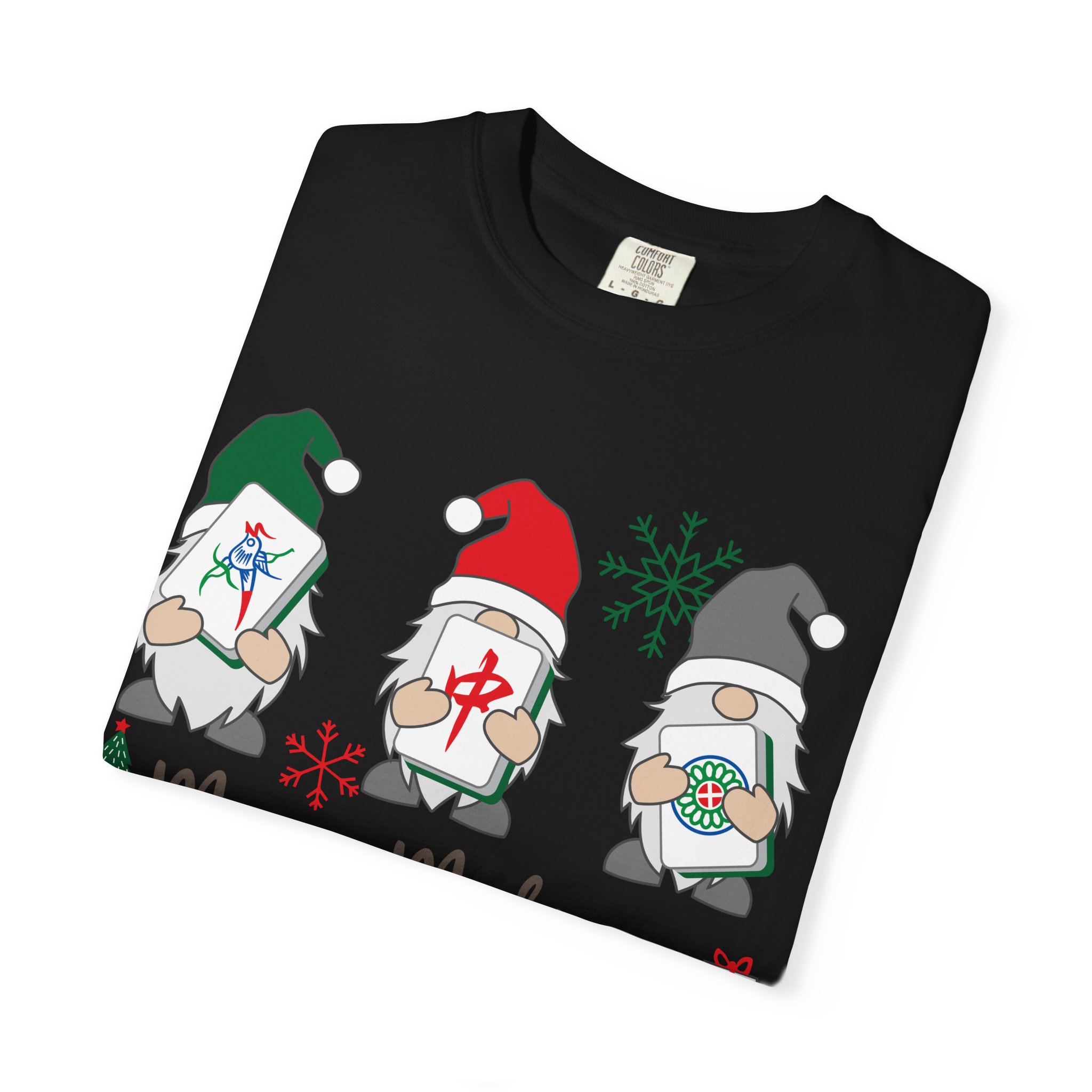 Merry Mahjong Christmas T-Shirt | Holiday Mahjong Tree Graphic Tee - Image 51