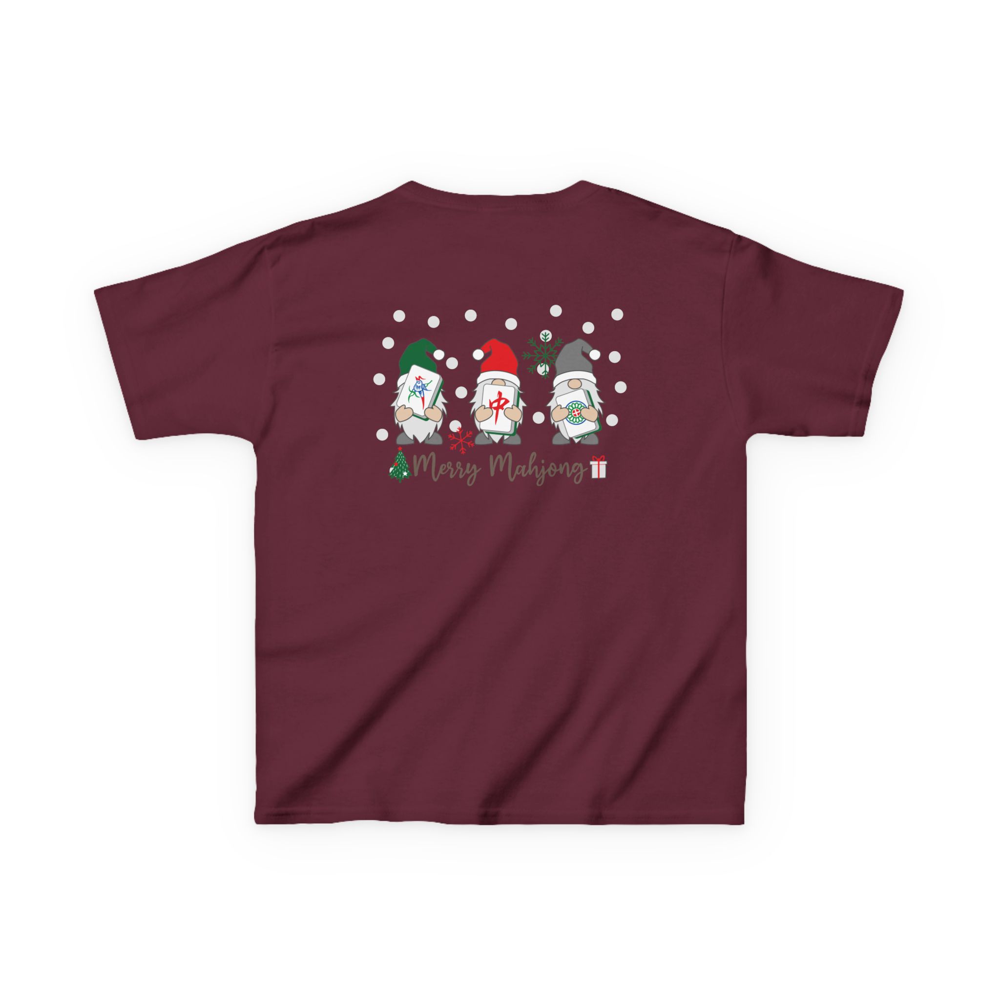 Merry Mahjong Baby Kids Tee | Holiday Mahjong Tree Graphic Shirt - Image 74