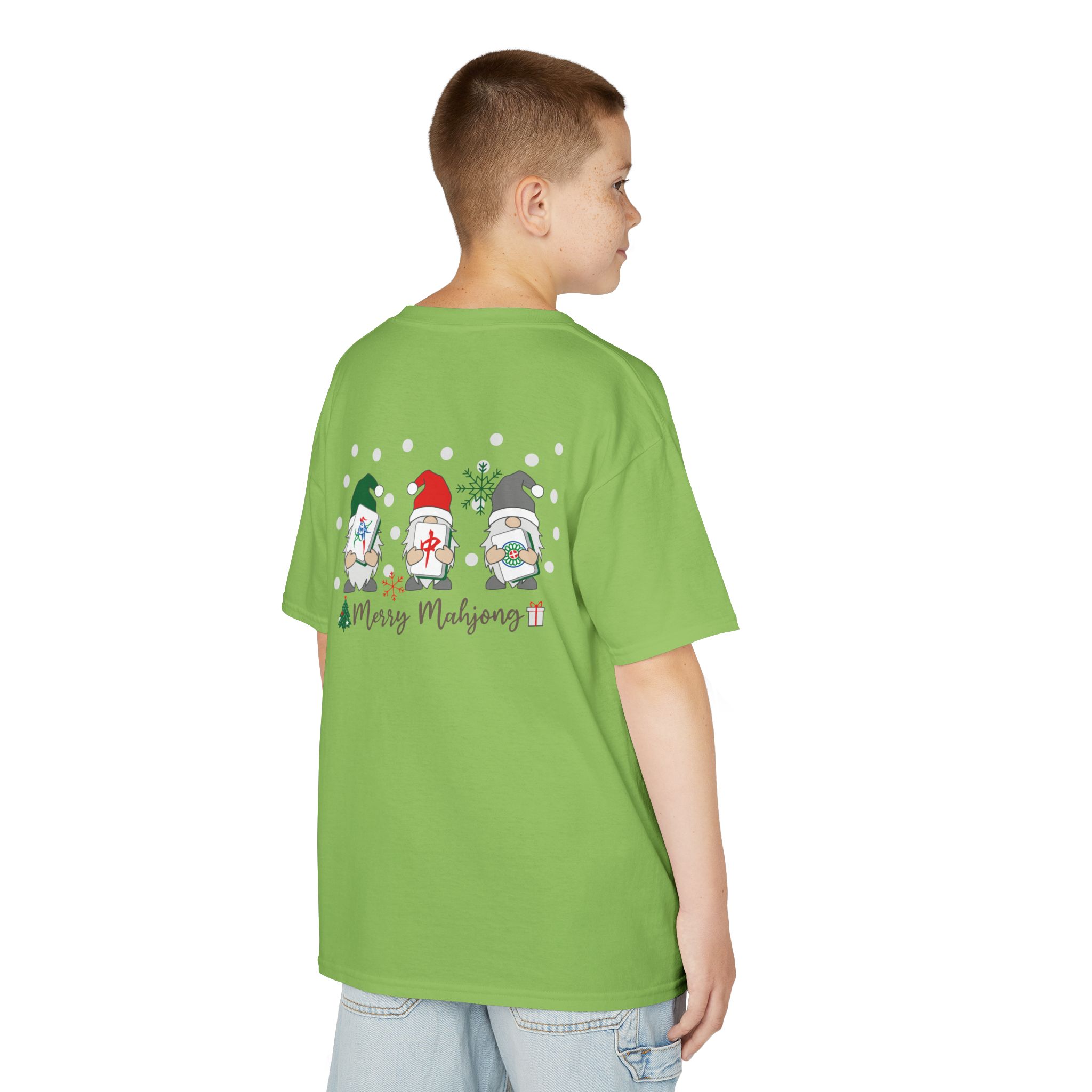 Merry Mahjong Baby Kids Tee | Holiday Mahjong Tree Graphic Shirt - Image 98
