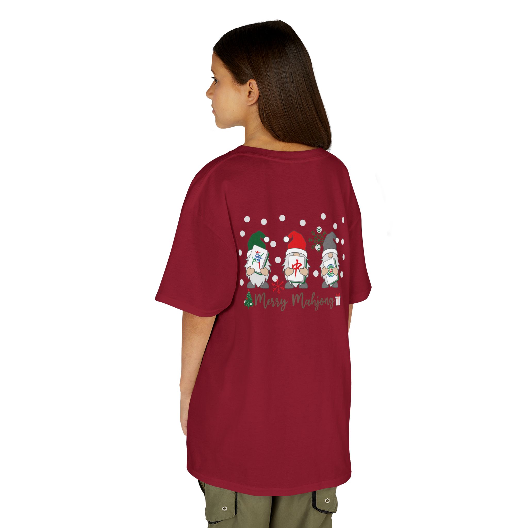 Merry Mahjong Baby Kids Tee | Holiday Mahjong Tree Graphic Shirt - Image 177