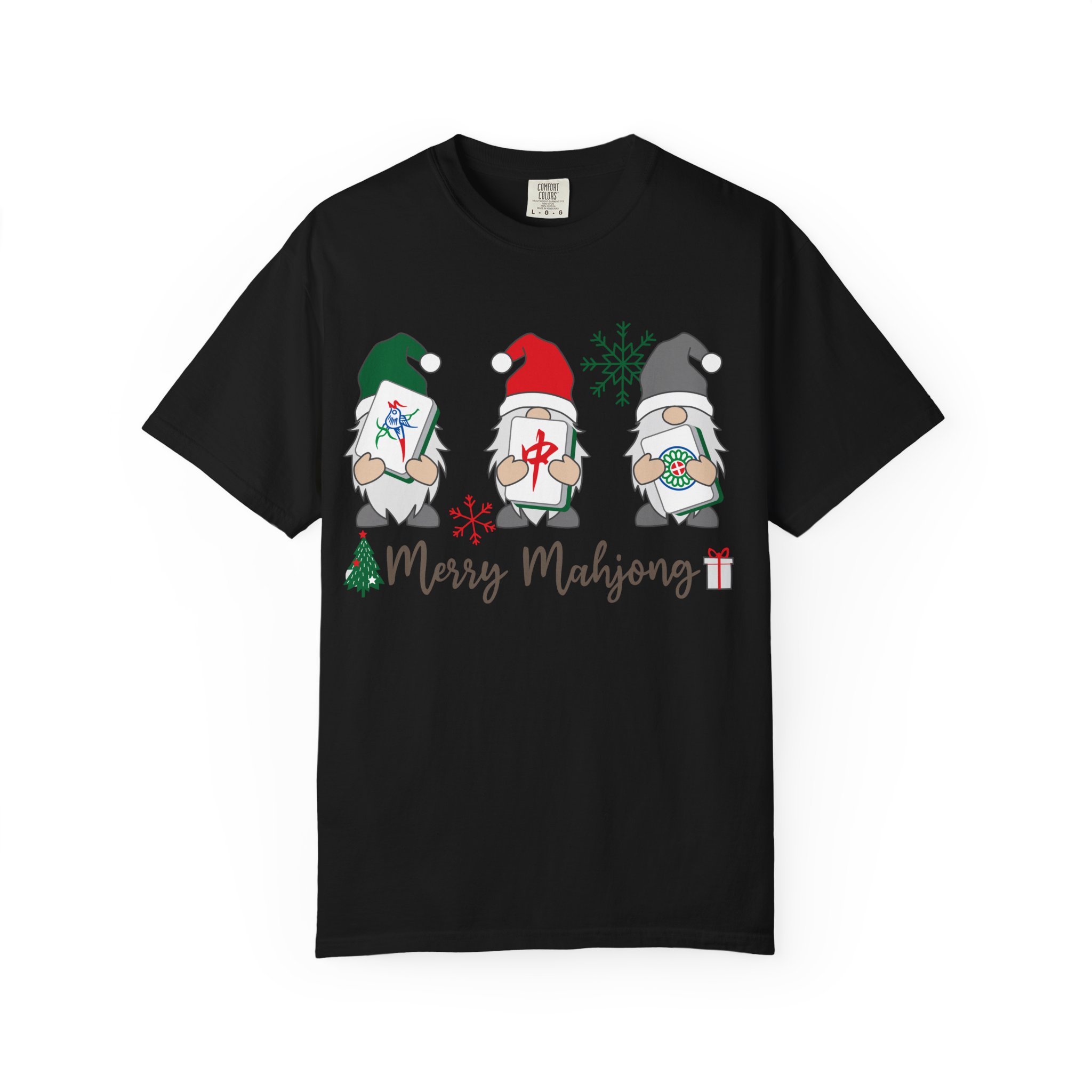 Merry Mahjong Gnome Christmas T-Shirt | Holiday Mahjong Game Night Tee - Image 41