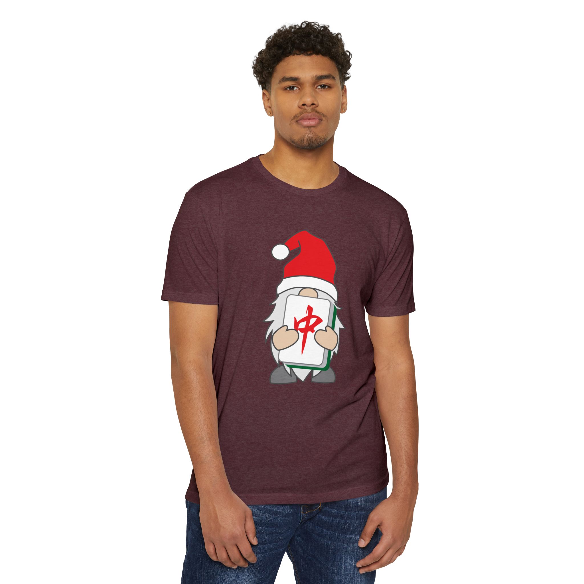 Merry Mahjong Gnome Graphic Tee | Festive Mahjong Tile Shirt for Players & Fans - Image 45