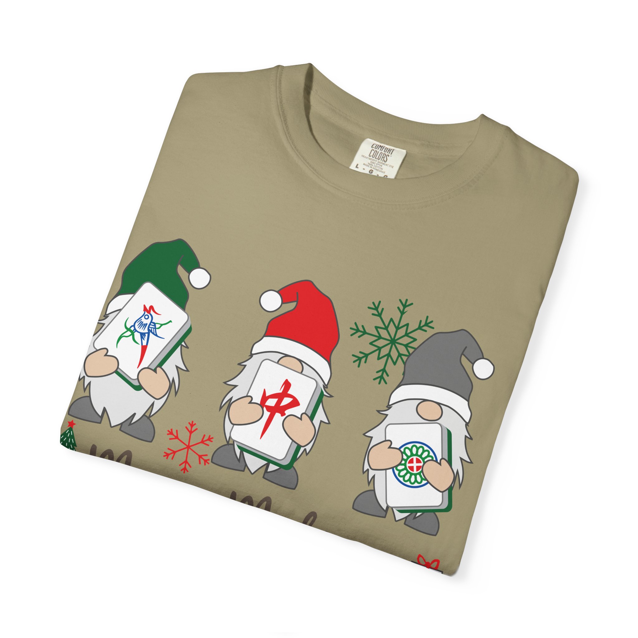 Merry Mahjong Gnome Christmas T-Shirt | Holiday Mahjong Game Night Tee - Image 15