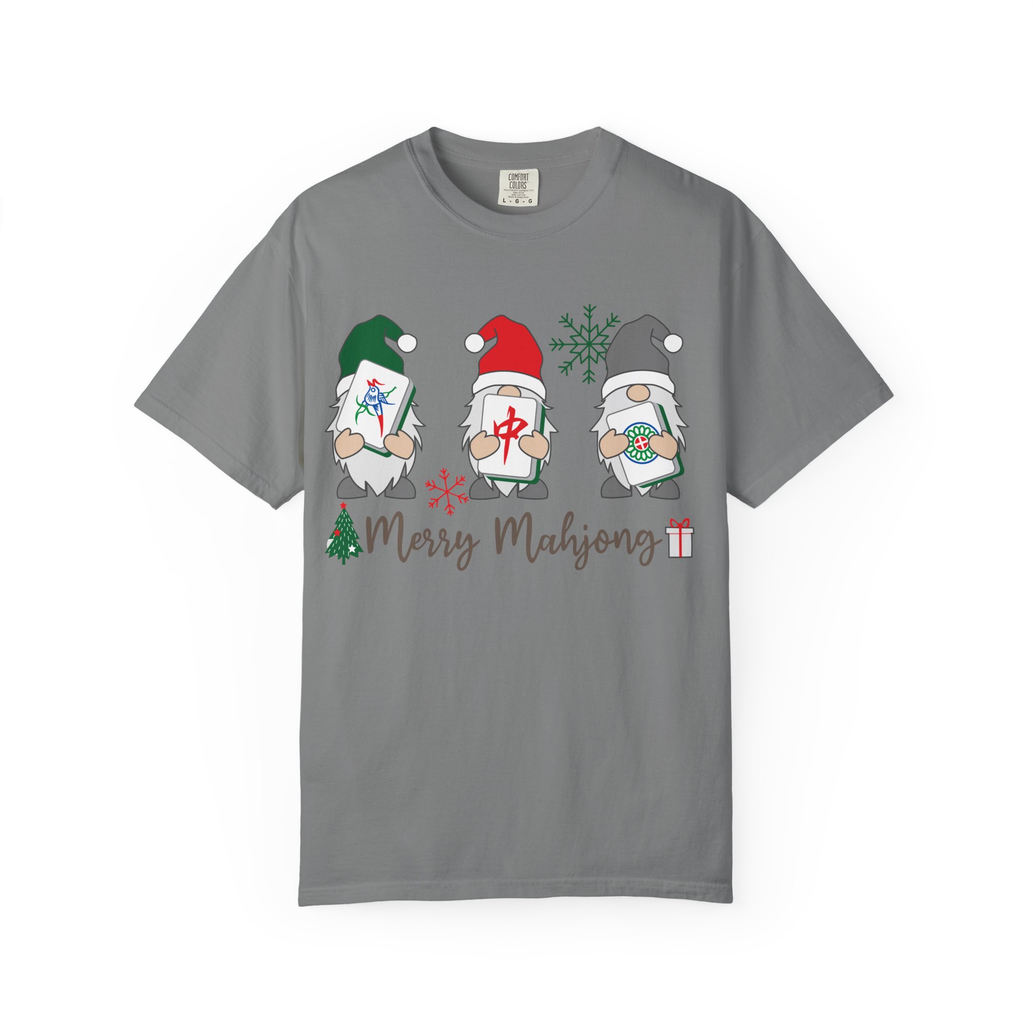 Merry Mahjong Christmas T-Shirt | Holiday Mahjong Tree Graphic Tee - Image 29