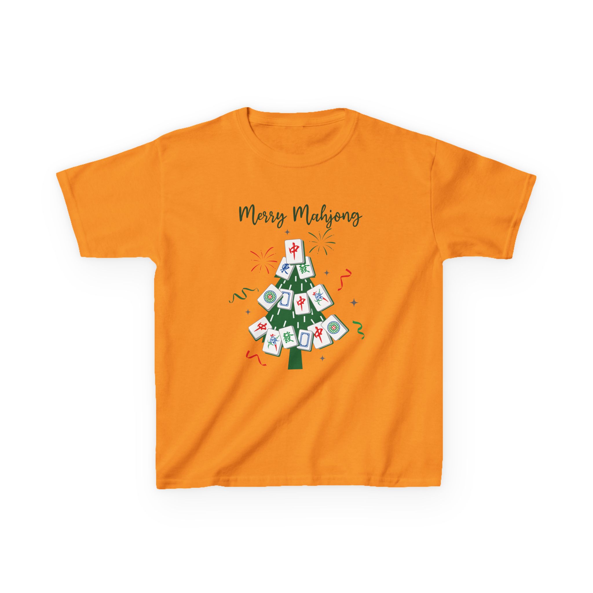 Merry Mahjong Baby Kids Tee | Holiday Mahjong Tree Graphic Shirt - Image 46
