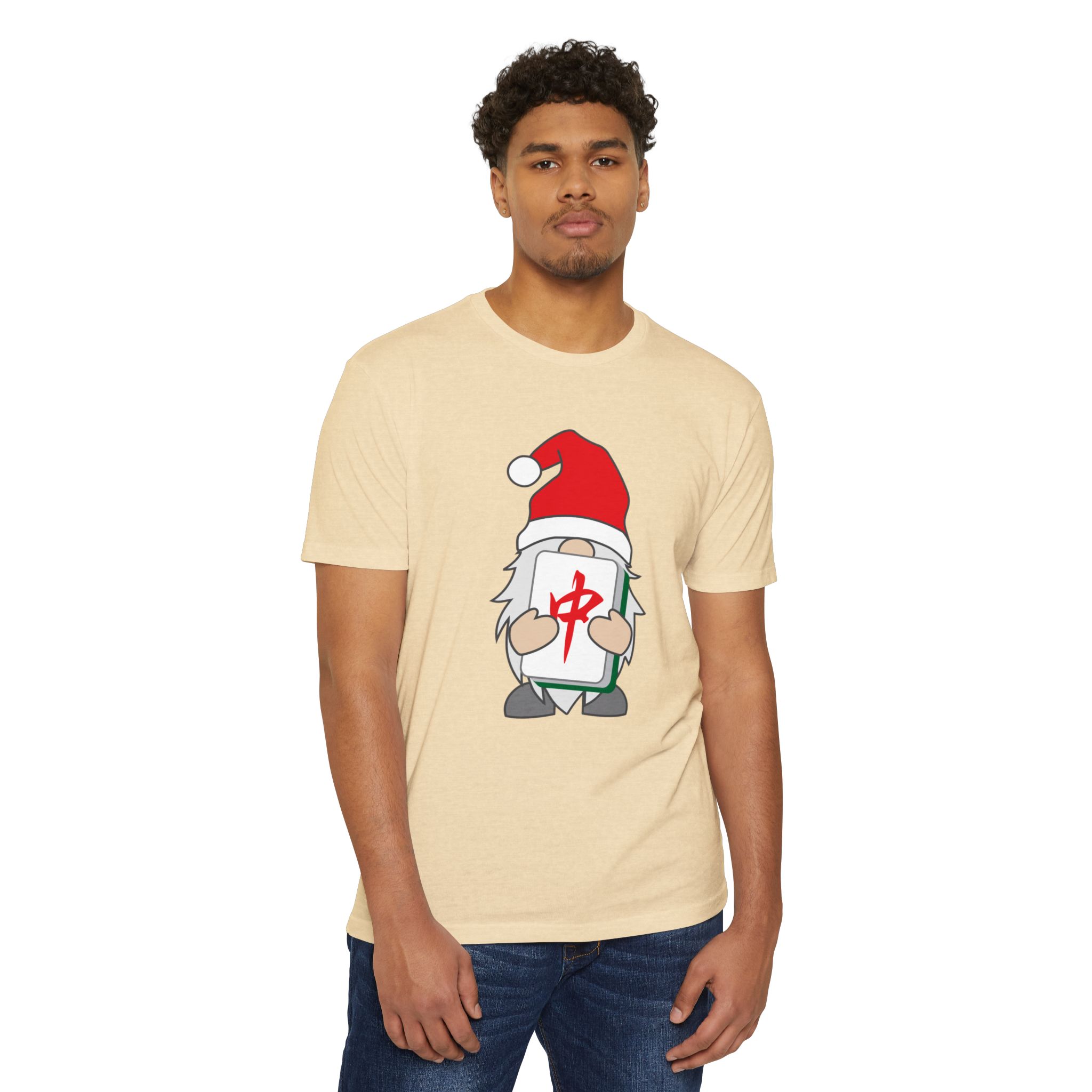 Merry Mahjong Gnome Graphic Tee | Festive Mahjong Tile Shirt for Players & Fans - Image 63