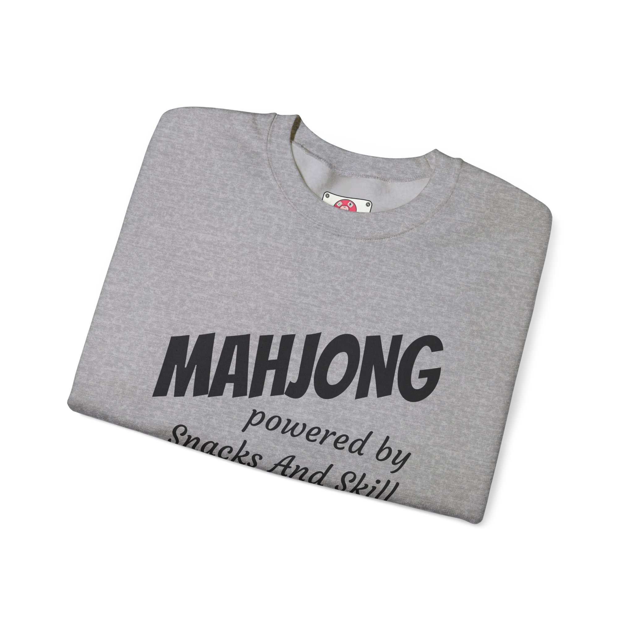 Mahjong Crewneck Sweatshirt | “Powered by Snacks and Skill” + Mahjong Baby Logo (Unisex) - Image 39