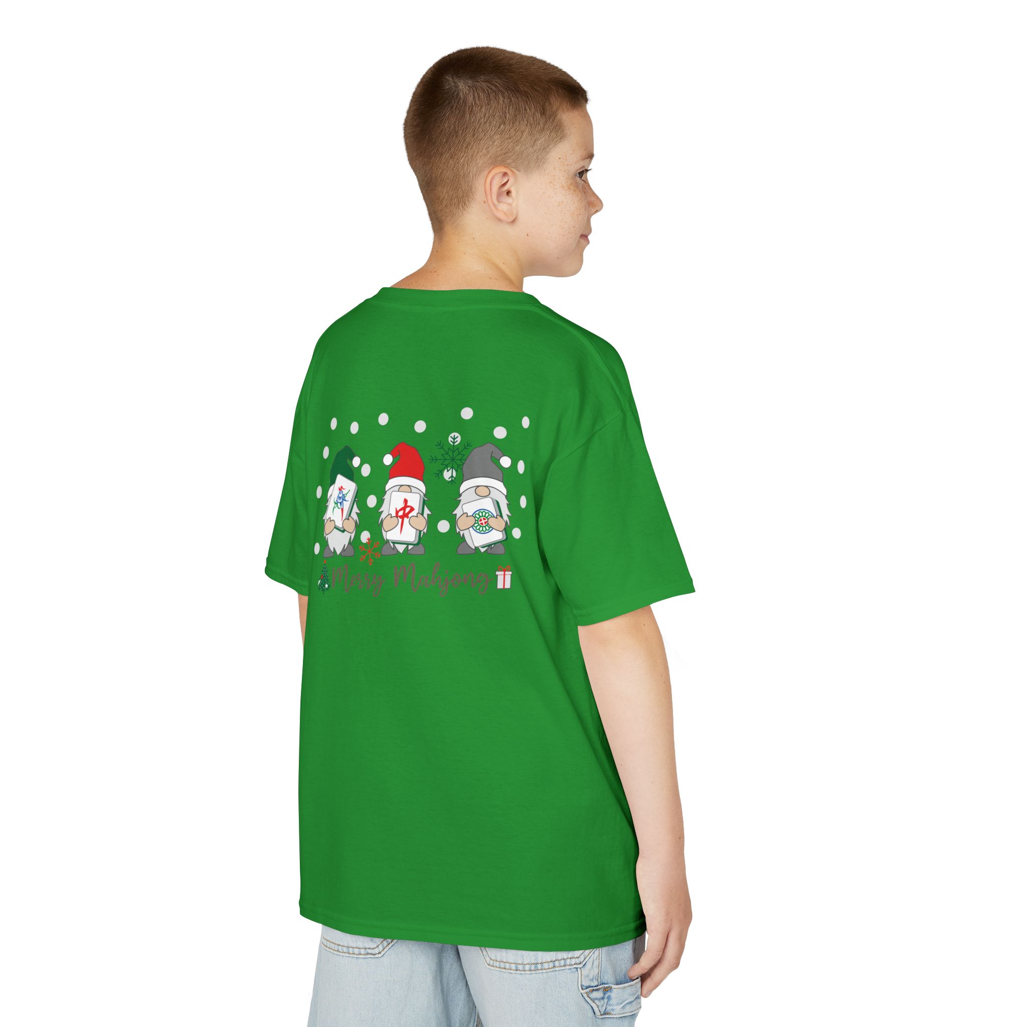 Merry Mahjong Baby Kids Tee | Holiday Mahjong Tree Graphic Shirt - Image 116
