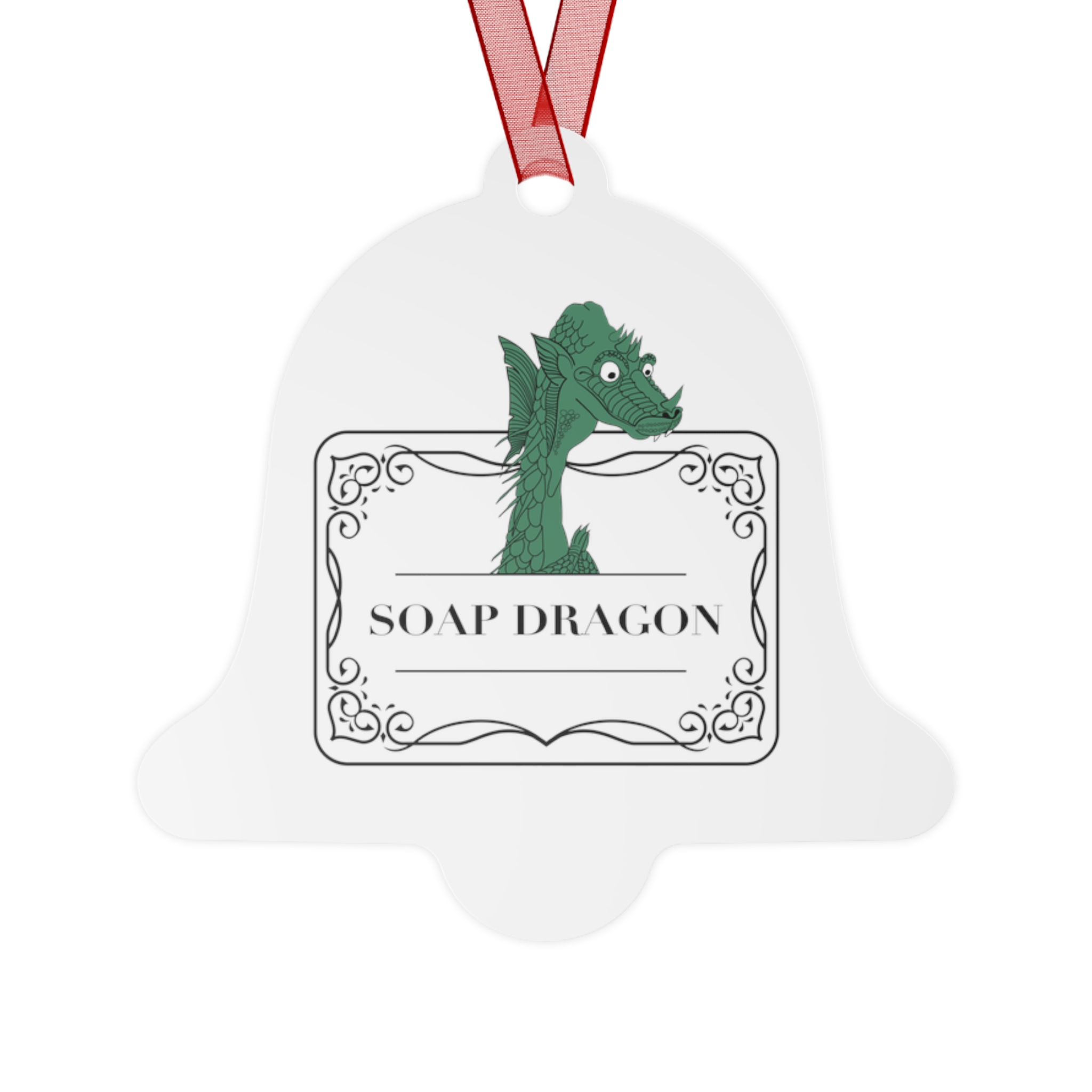Soap Dragon Metal Christmas Ornament | Mahjong Baby Holiday Decoration - Image 2