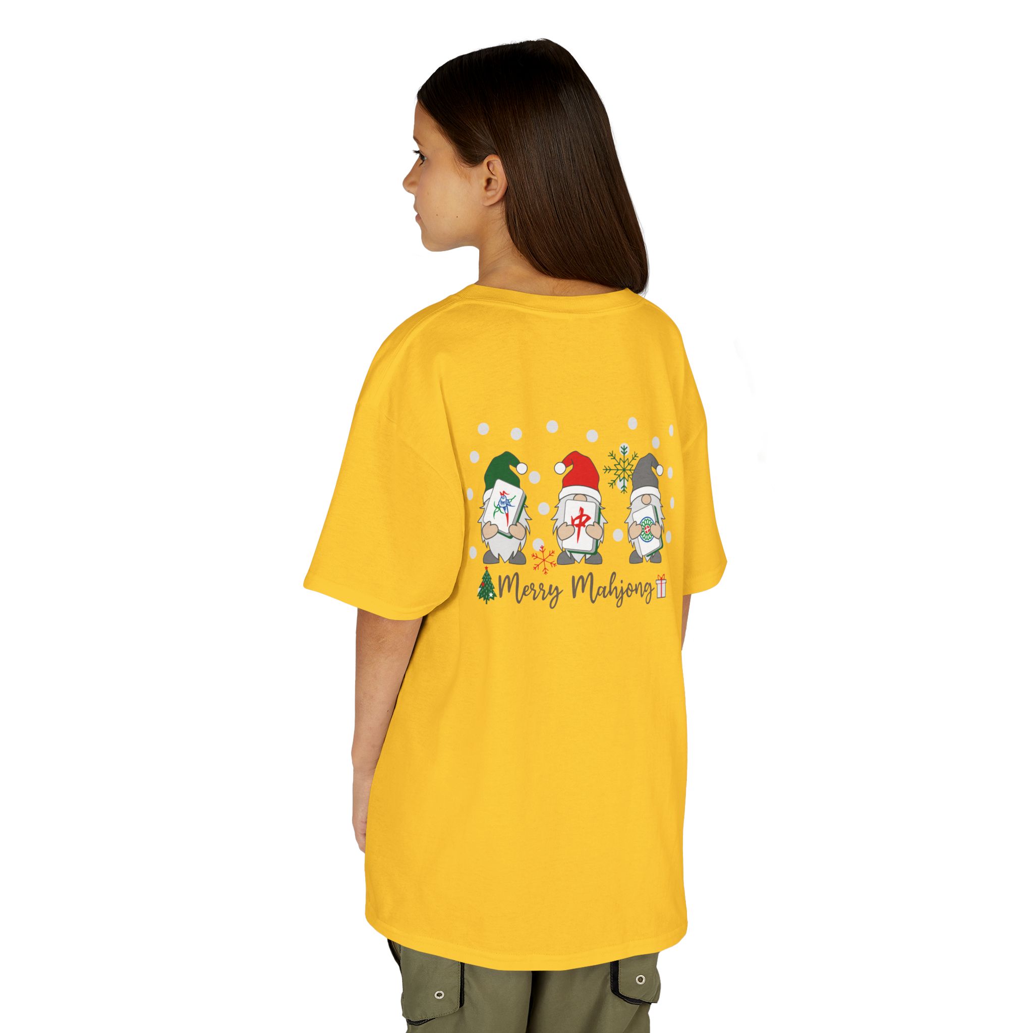 Merry Mahjong Baby Kids Tee | Holiday Mahjong Tree Graphic Shirt - Image 87
