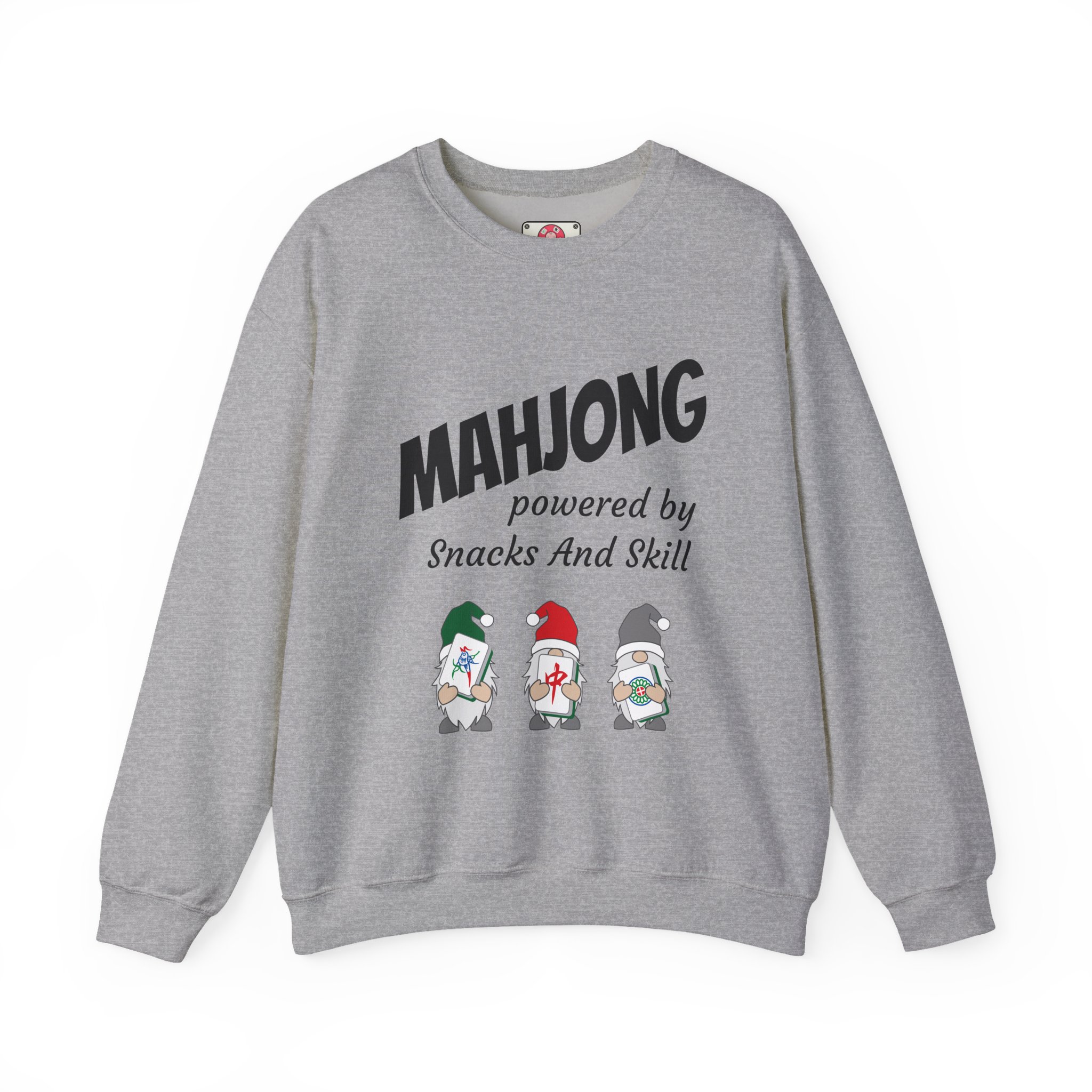 Mahjong Crewneck Sweatshirt | “Powered by Snacks and Skill” + Mahjong Baby Logo (Unisex) - Image 37