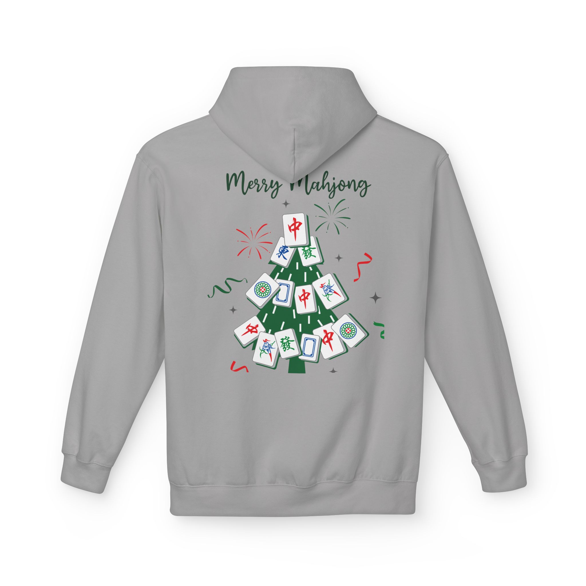 Merry Mahjong Santa Hoodie | Cute Holiday Gnome Christmas Pullover - Image 6