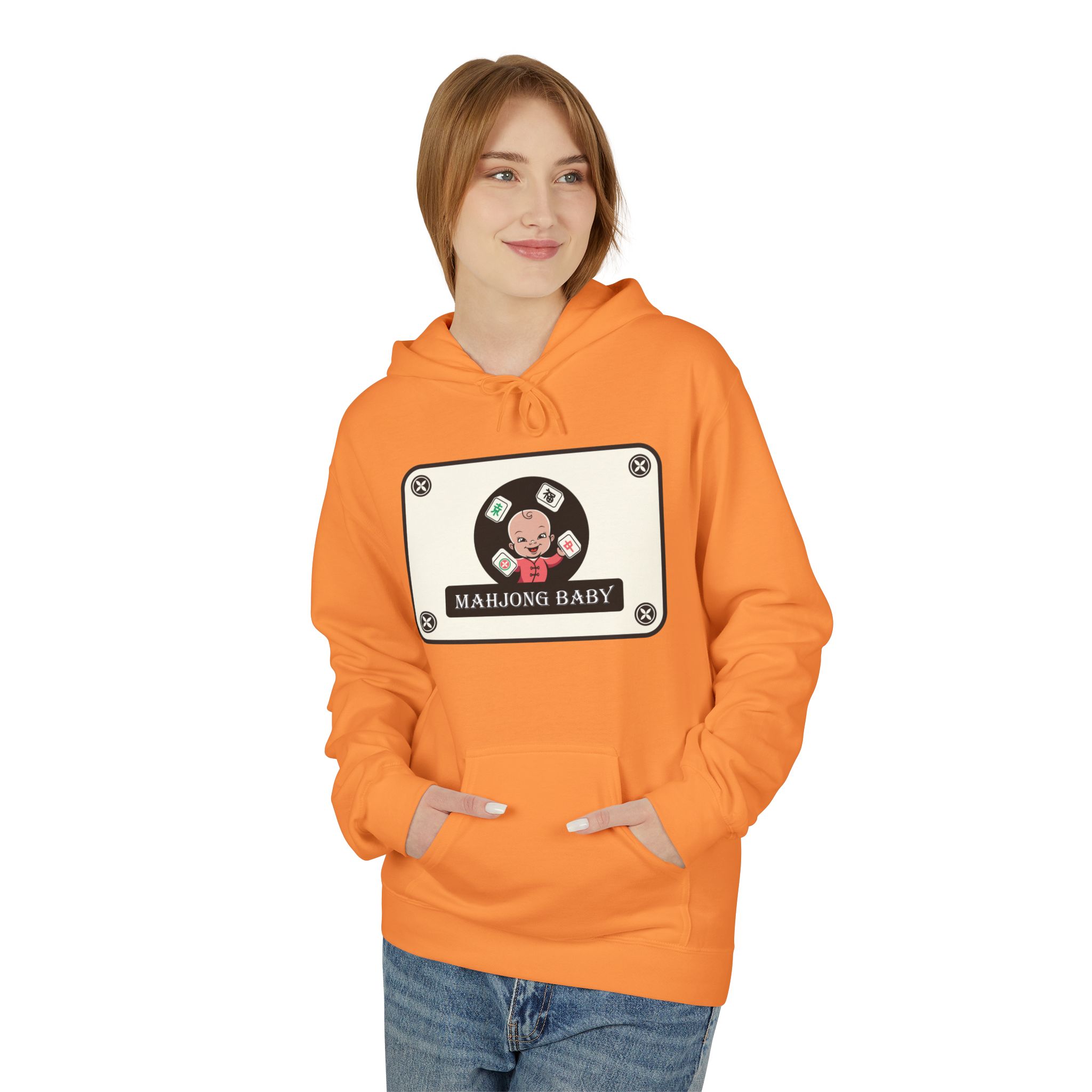 Mahjong Baby Hockey Hoodie | ‘Adventure Baby’ Retro Goalie Graphic Pullover - Image 51