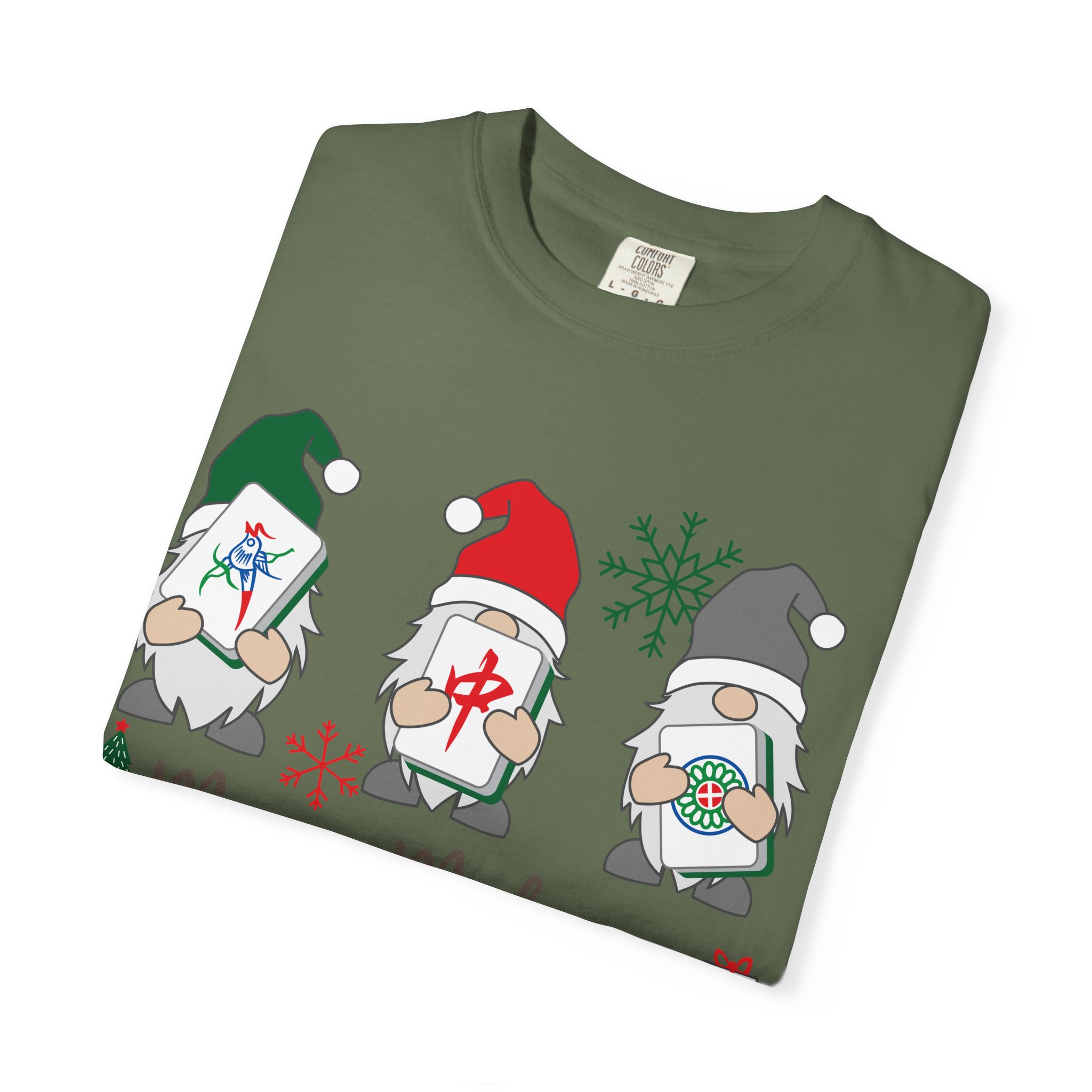 Merry Mahjong Christmas T-Shirt | Holiday Mahjong Tree Graphic Tee - Image 35