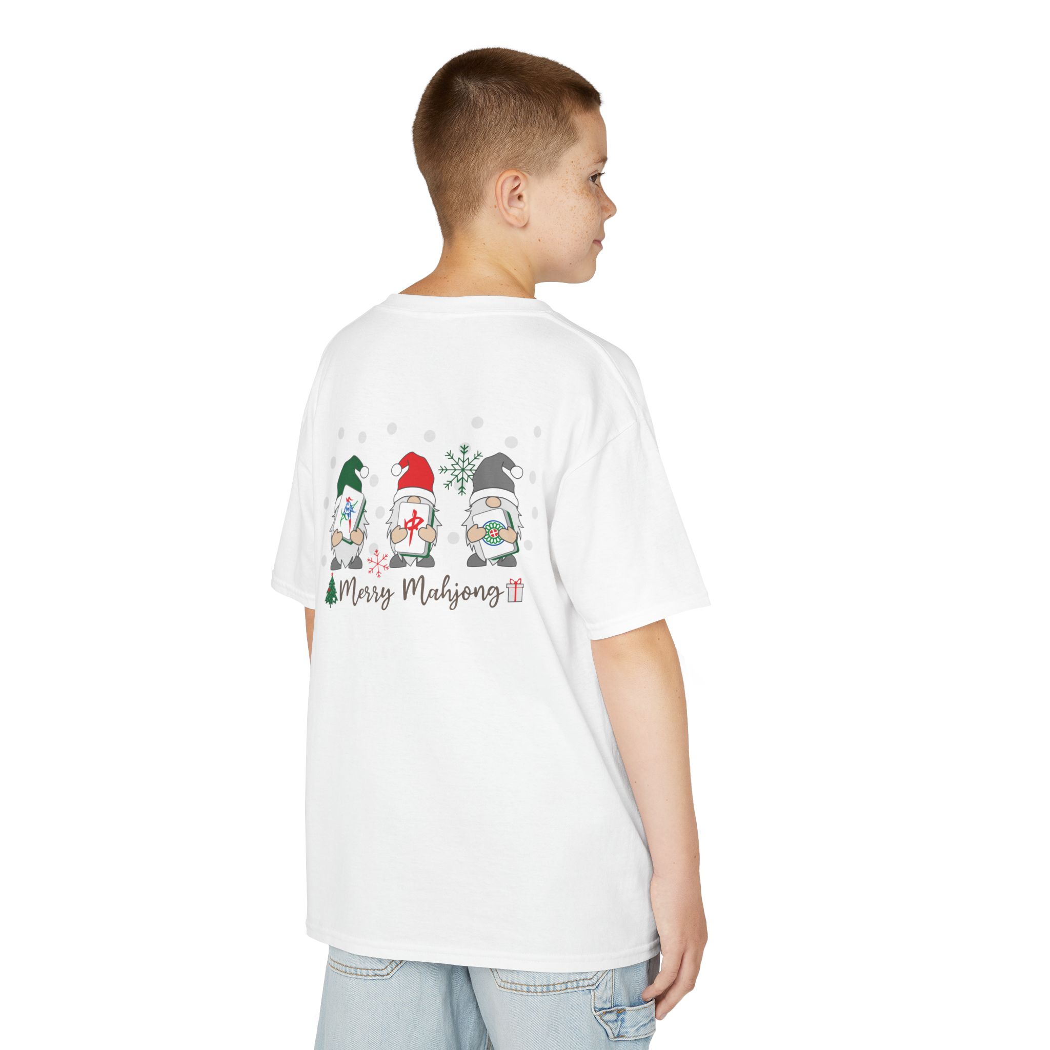 Merry Mahjong Baby Kids Tee | Holiday Mahjong Tree Graphic Shirt - Image 8