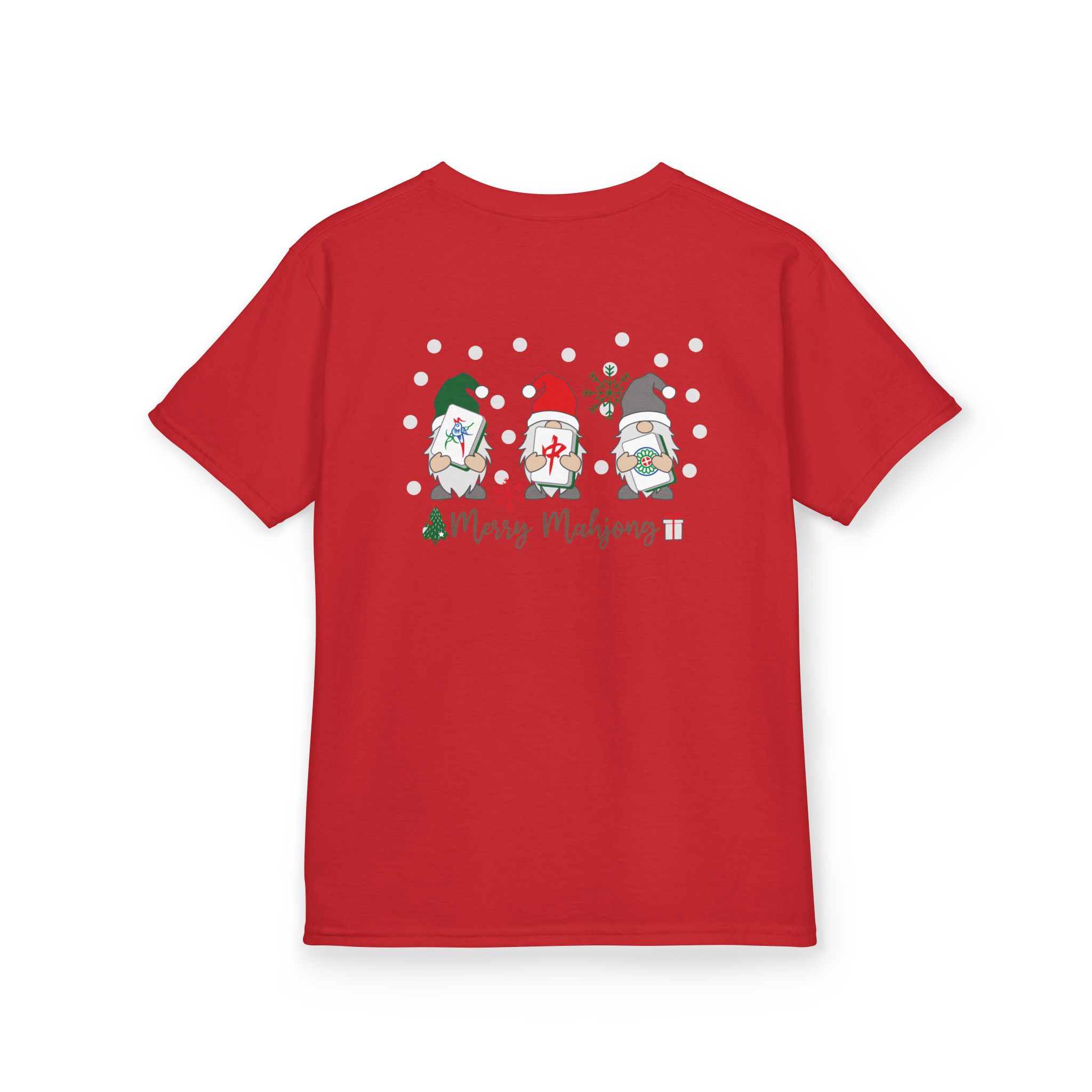 Merry Mahjong Baby Kids Tee | Holiday Mahjong Tree Graphic Shirt - Image 166