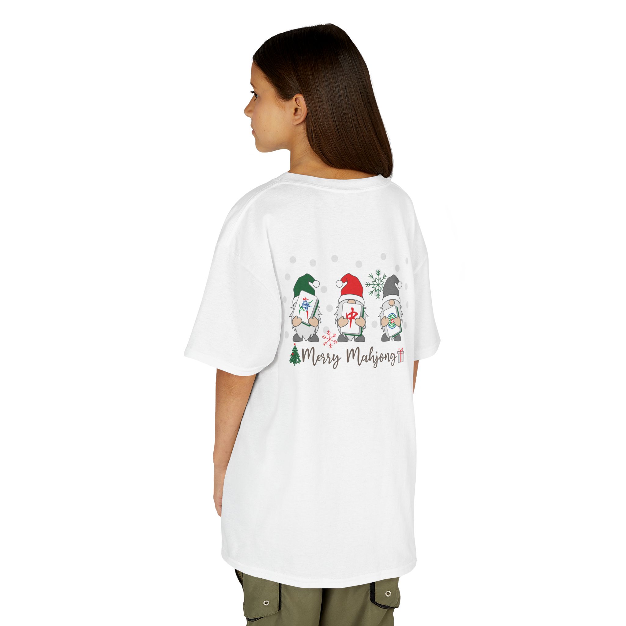 Merry Mahjong Baby Kids Tee | Holiday Mahjong Tree Graphic Shirt - Image 6