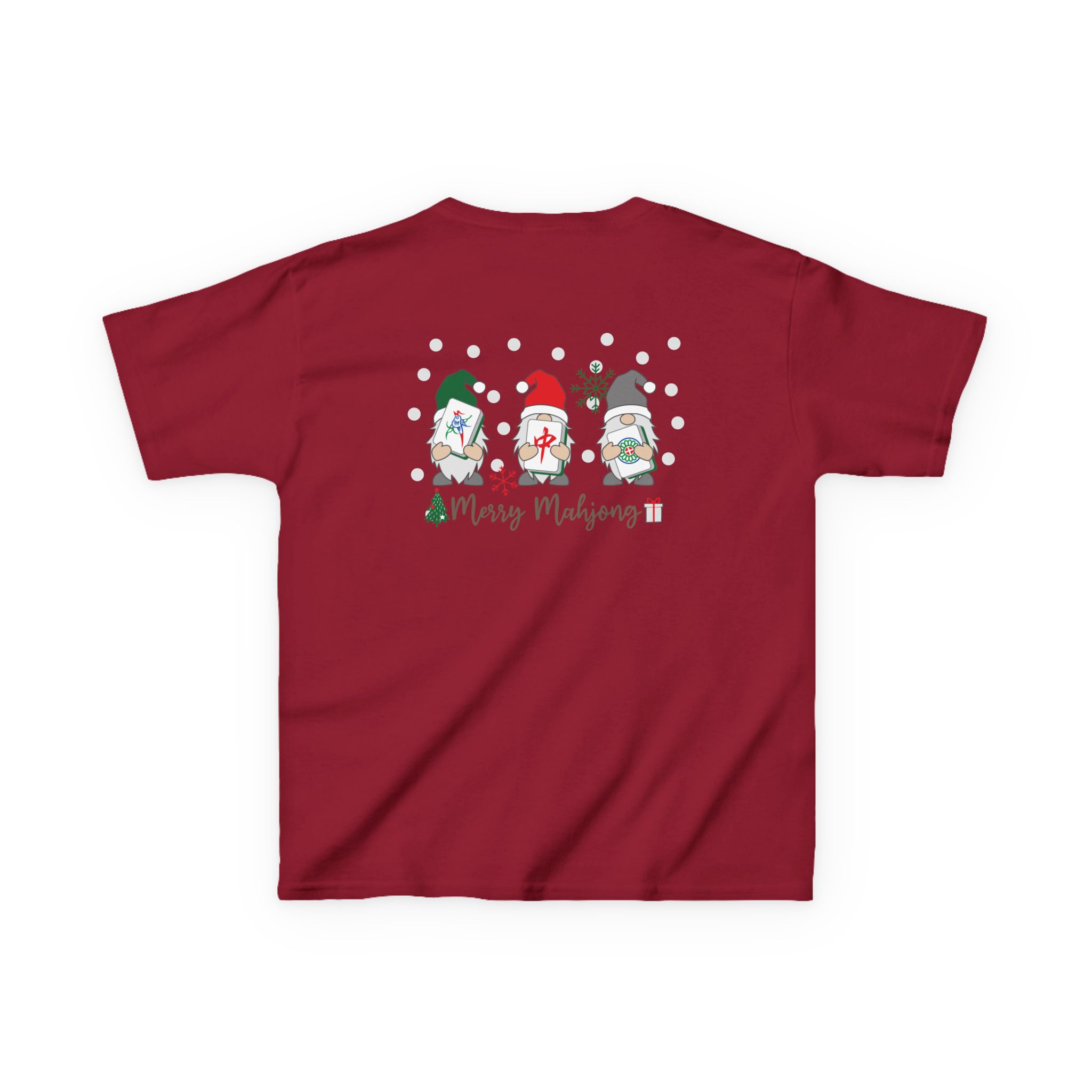 Merry Mahjong Baby Kids Tee | Holiday Mahjong Tree Graphic Shirt - Image 173