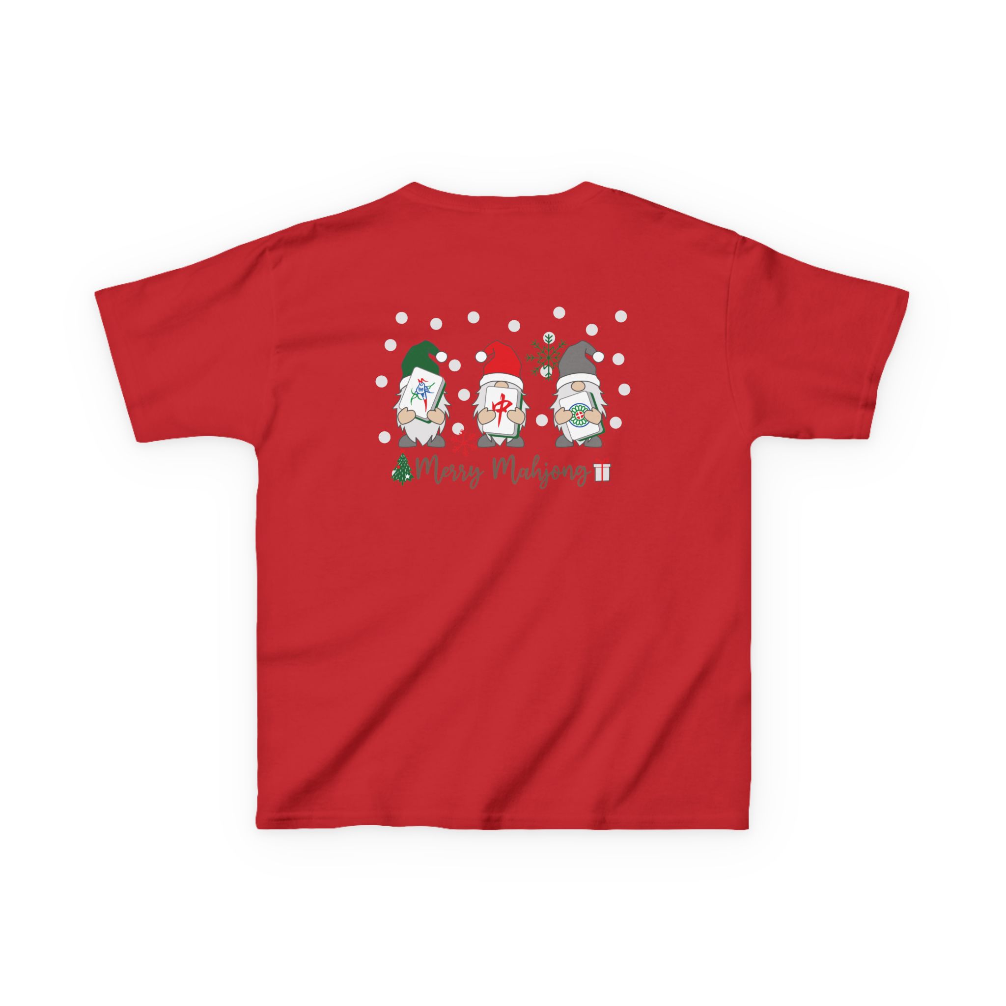 Merry Mahjong Baby Kids Tee | Holiday Mahjong Tree Graphic Shirt - Image 164