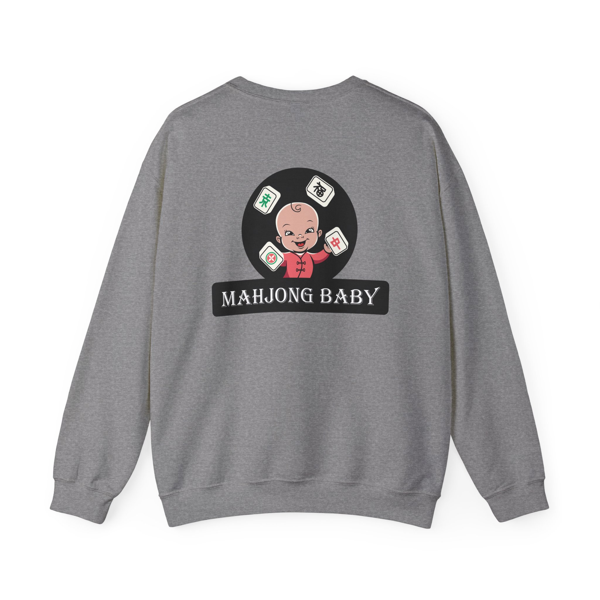 Mahjong Crewneck Sweatshirt | “Powered by Snacks and Skill” + Mahjong Baby Logo (Unisex) - Image 50
