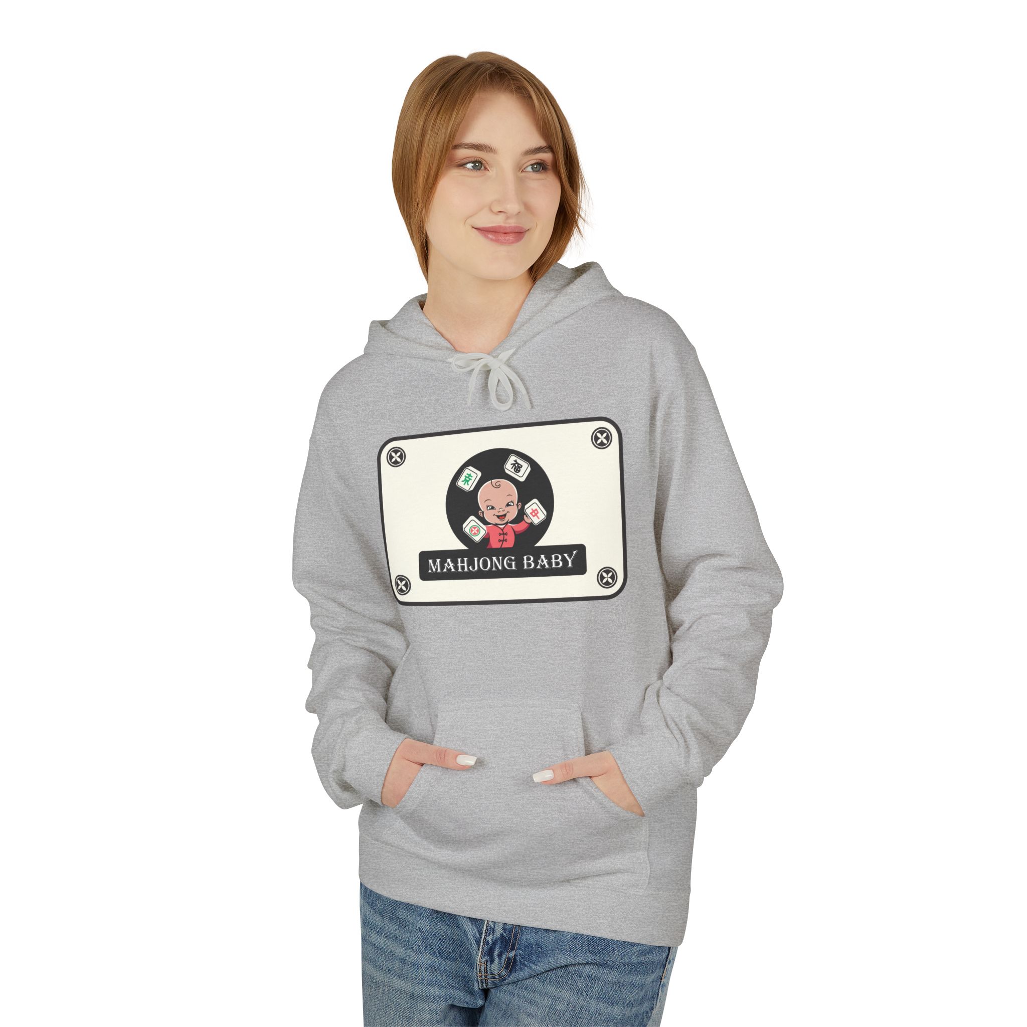 Mahjong Baby Hockey Hoodie | ‘Adventure Baby’ Retro Goalie Graphic Pullover - Image 39