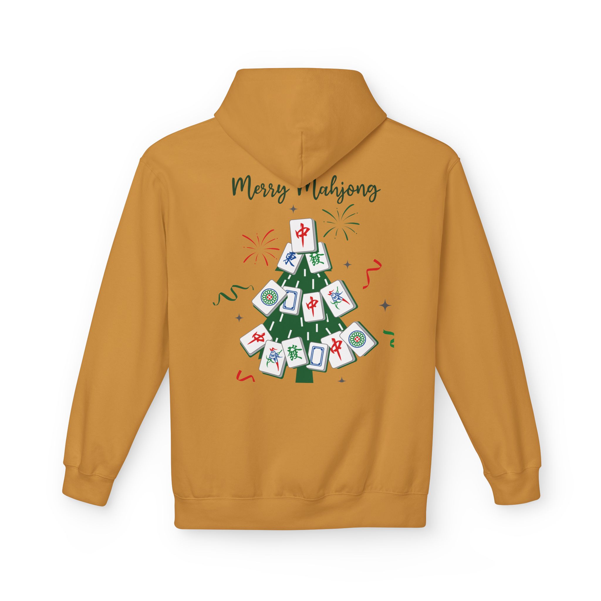 Merry Mahjong Santa Hoodie | Cute Holiday Gnome Christmas Pullover - Image 29
