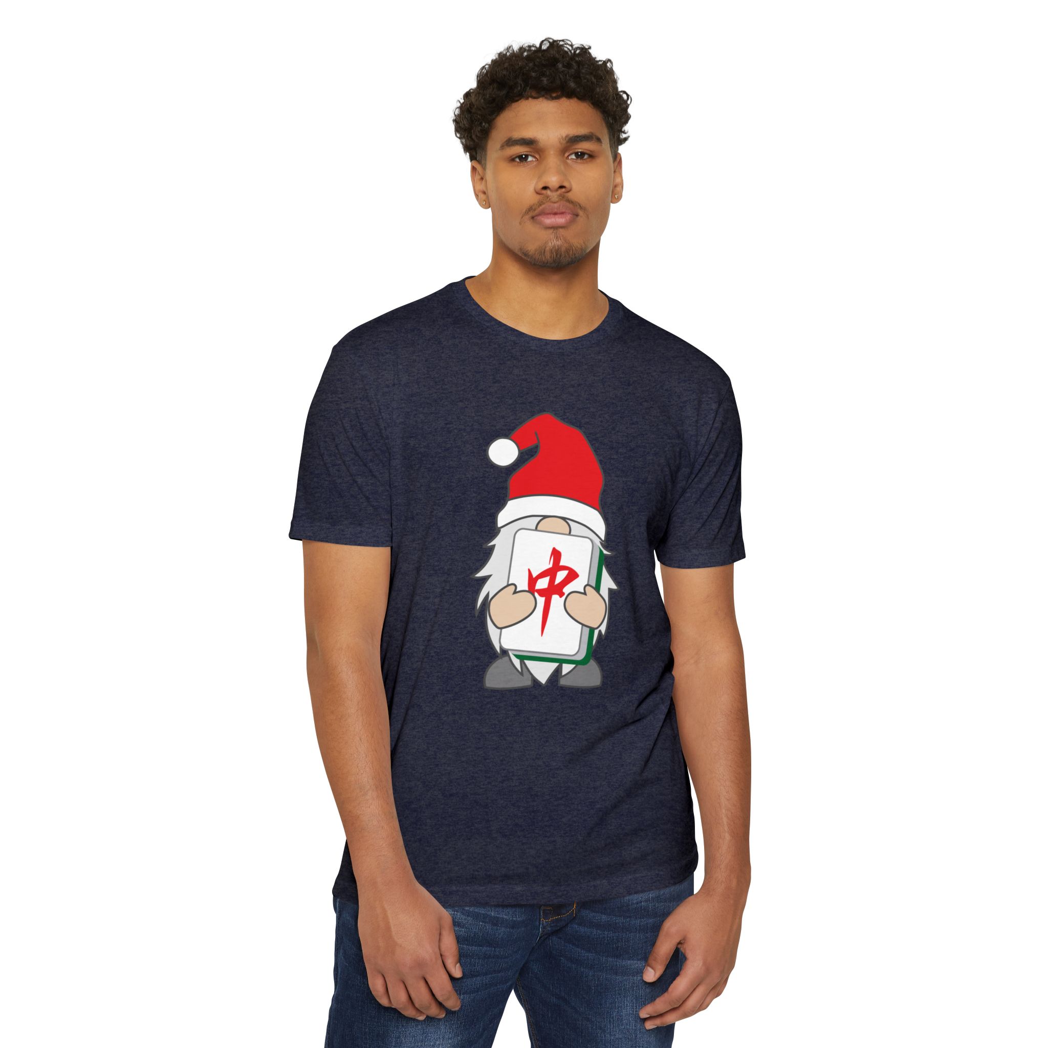 Merry Mahjong Gnome Graphic Tee | Festive Mahjong Tile Shirt for Players & Fans - Image 57