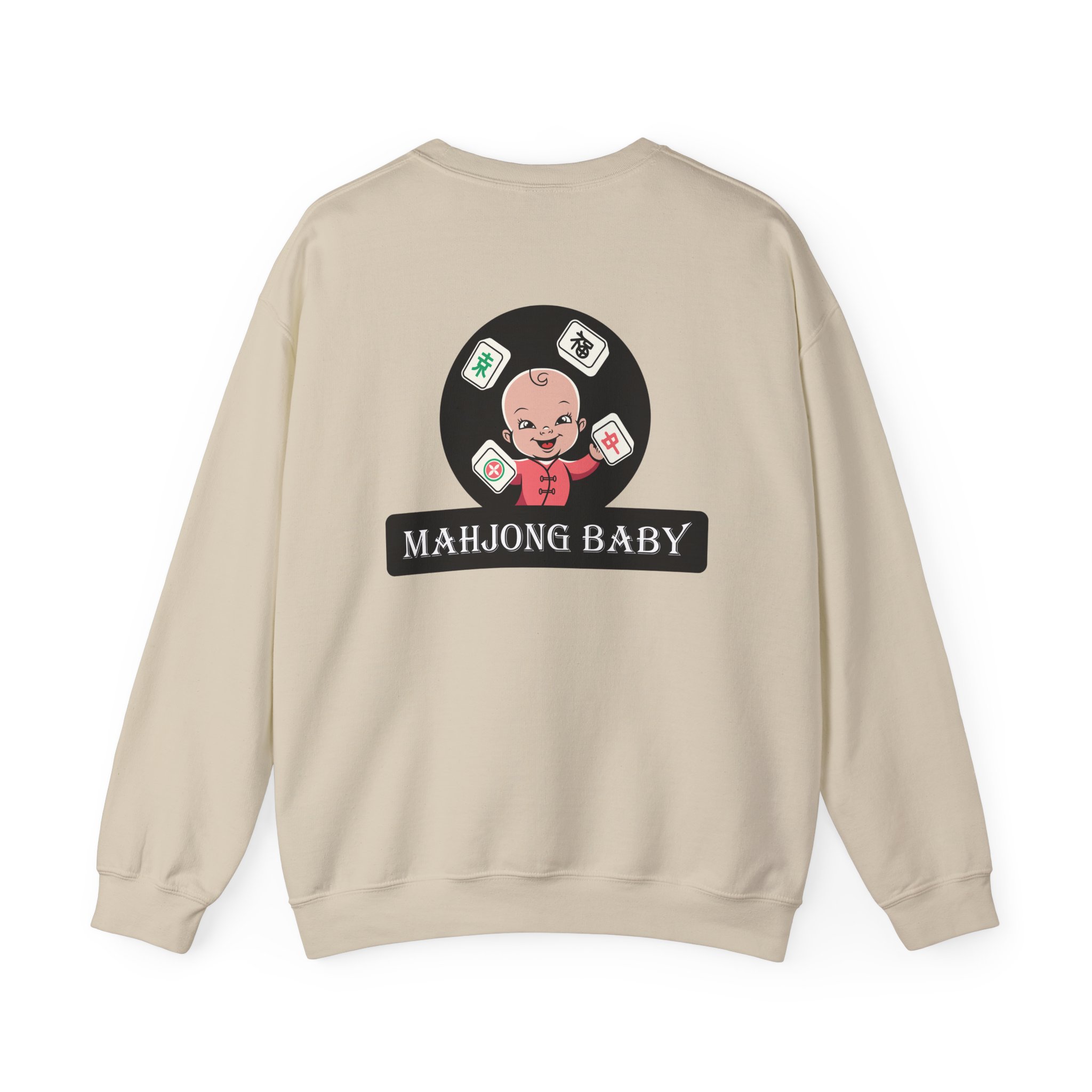 Mahjong Crewneck Sweatshirt | “Powered by Snacks and Skill” + Mahjong Baby Logo (Unisex) - Image 62
