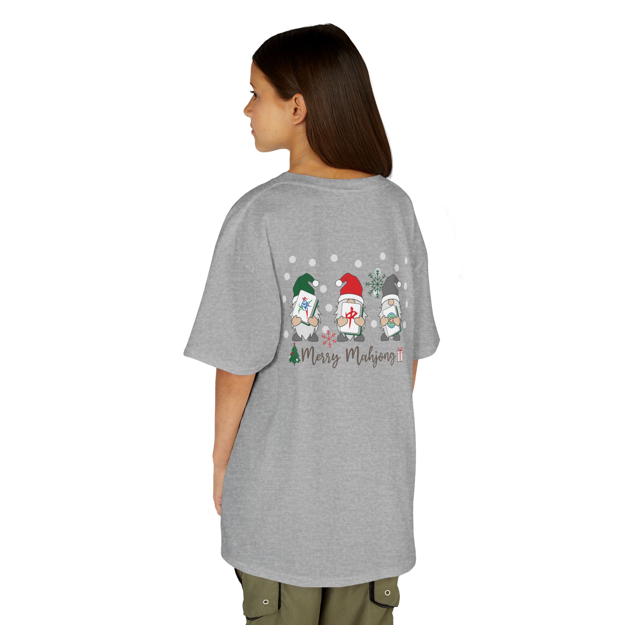 Merry Mahjong Baby Kids Tee | Holiday Mahjong Tree Graphic Shirt - Image 42
