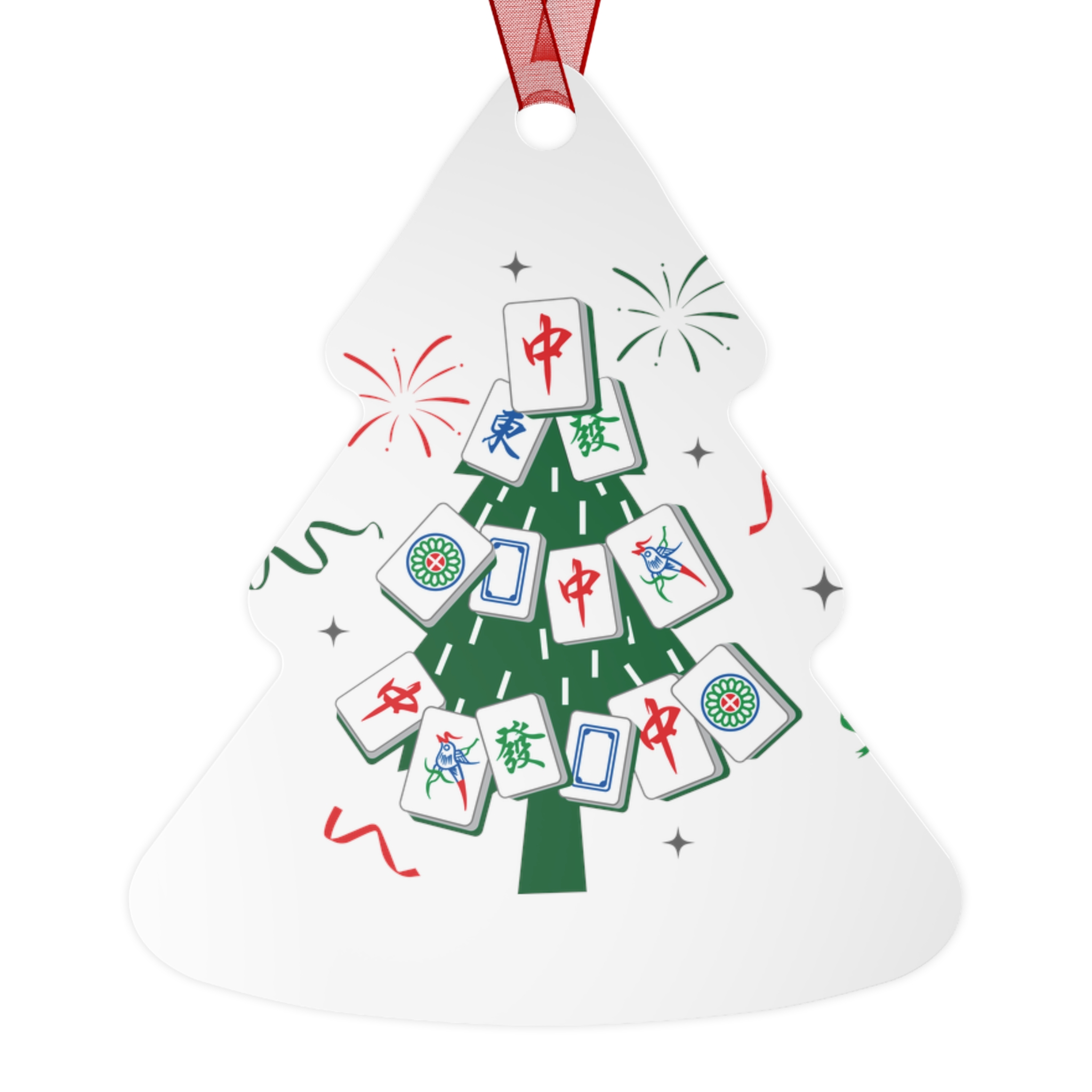 Mahjong Christmas Ornament | Merry Mahjong Metal Holiday Tree Decor - Image 13