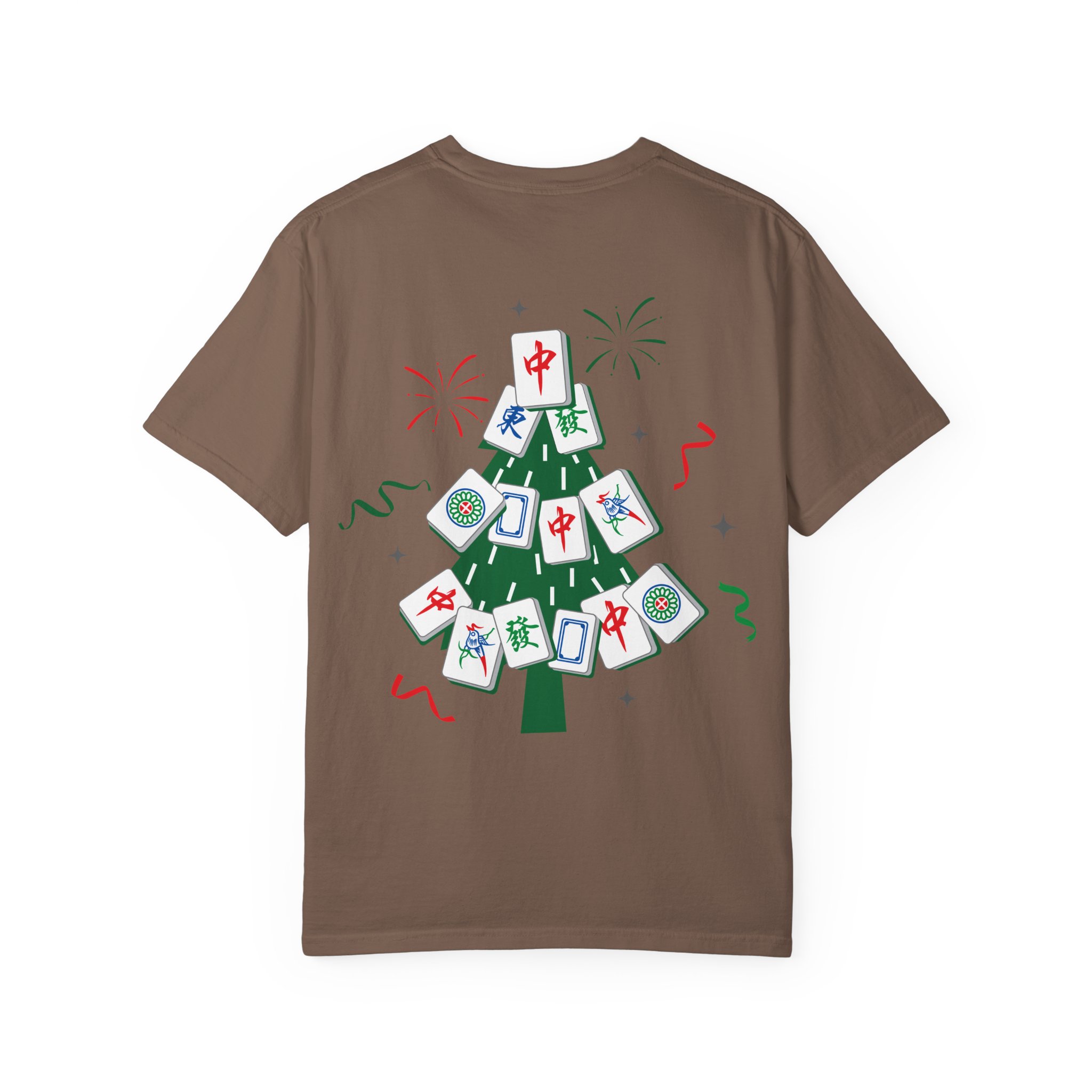 Merry Mahjong Christmas T-Shirt | Holiday Mahjong Tree Graphic Tee - Image 22