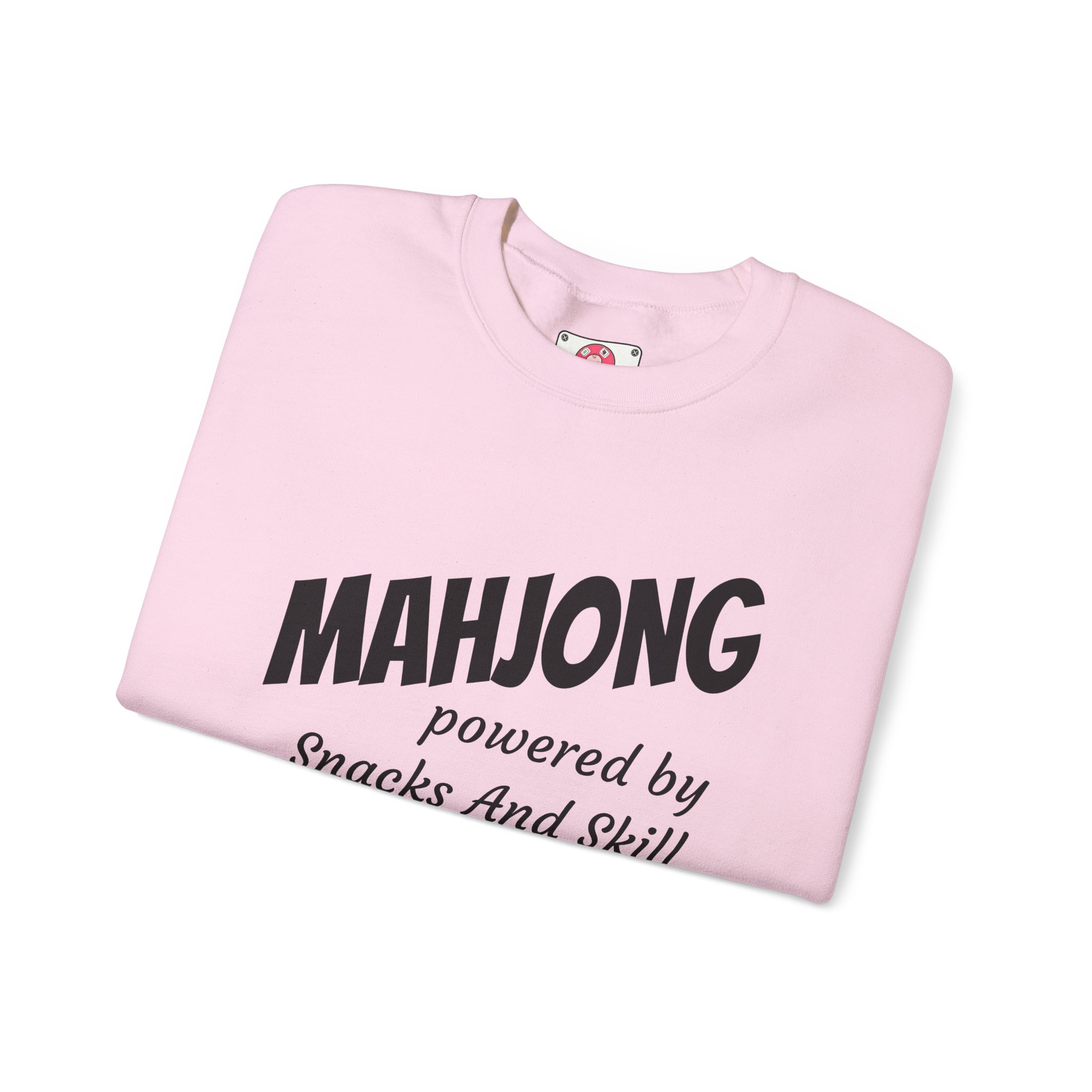 Mahjong Crewneck Sweatshirt | “Powered by Snacks and Skill” + Mahjong Baby Logo (Unisex) - Image 87
