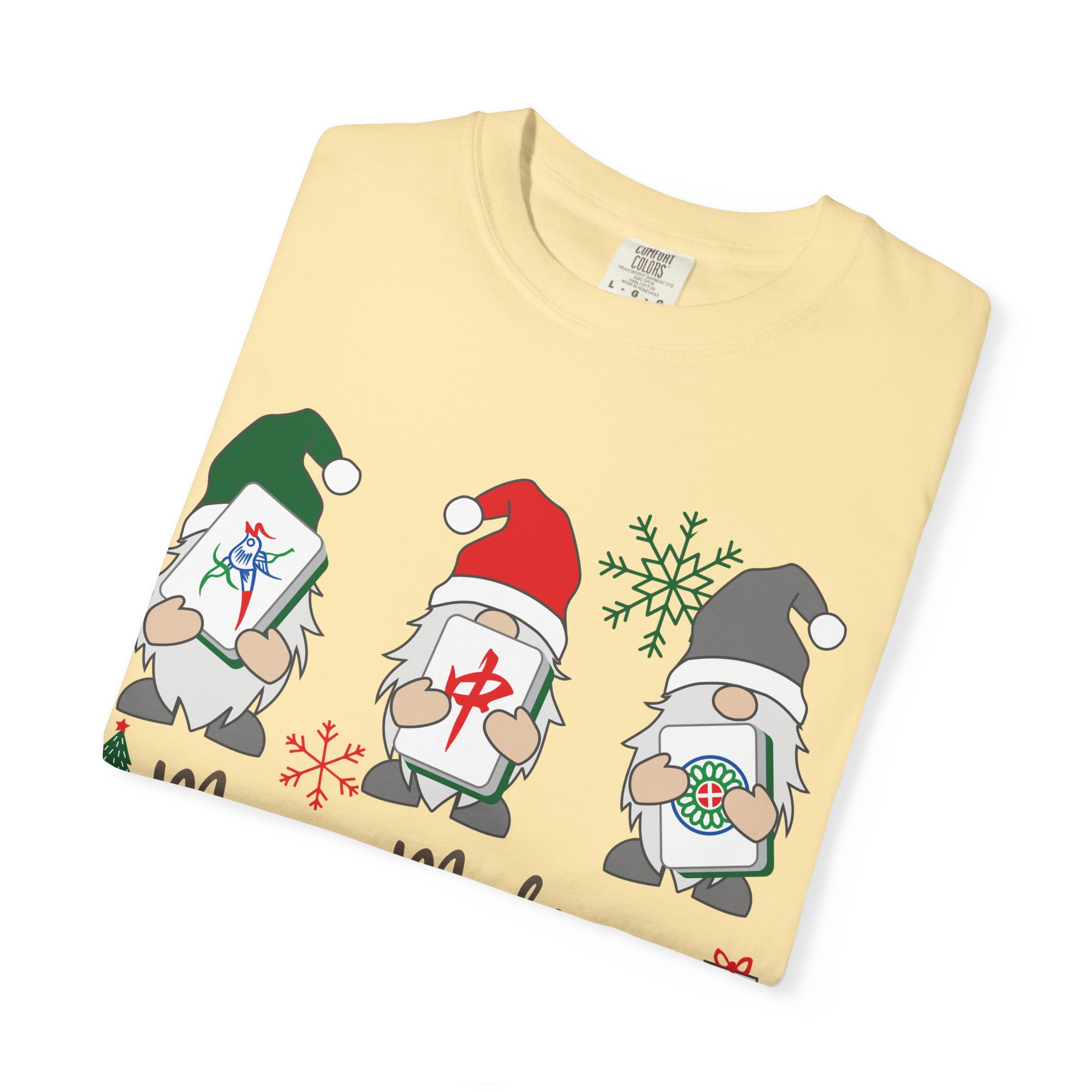 Merry Mahjong Gnome Christmas T-Shirt | Holiday Mahjong Game Night Tee - Image 55