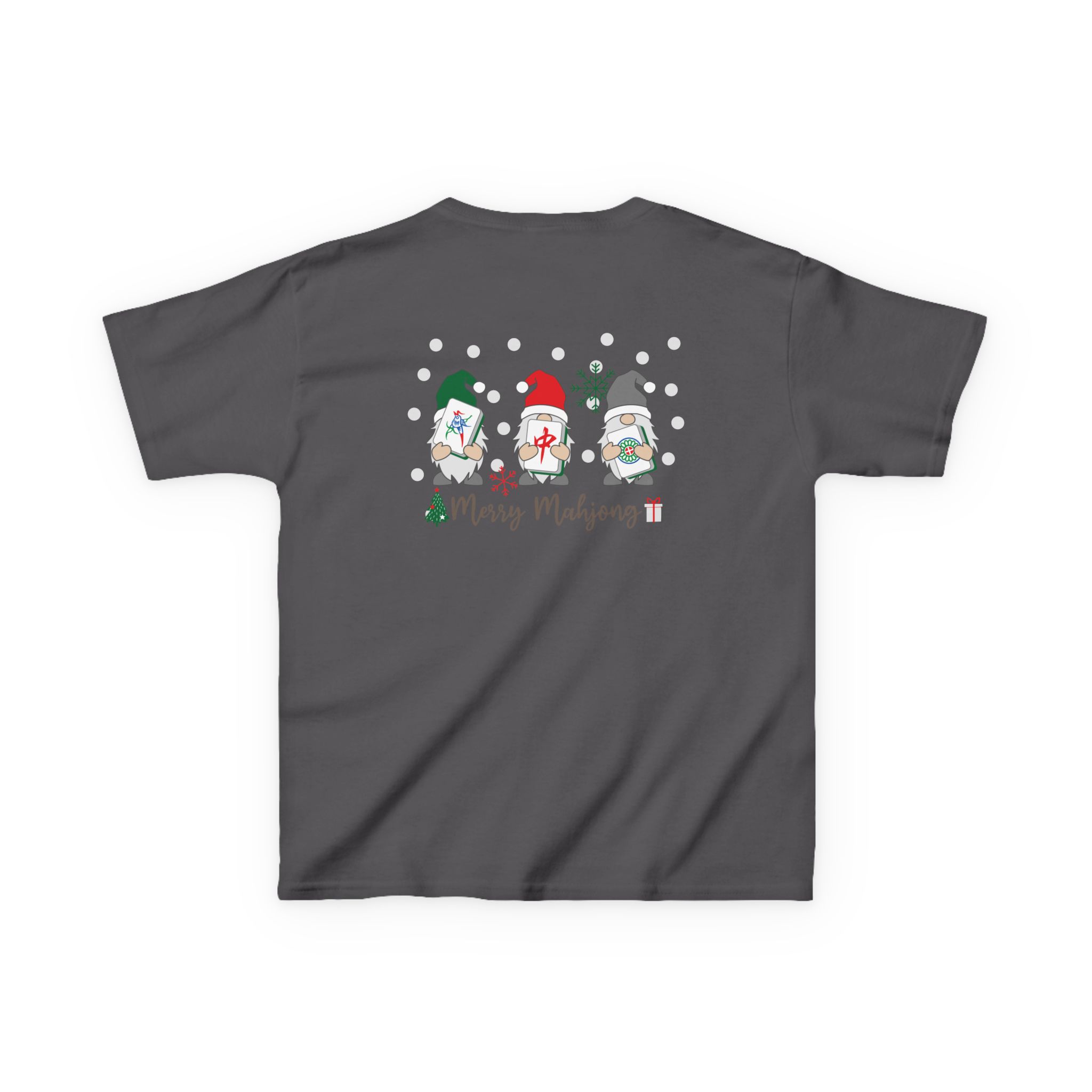 Merry Mahjong Baby Kids Tee | Holiday Mahjong Tree Graphic Shirt - Image 146