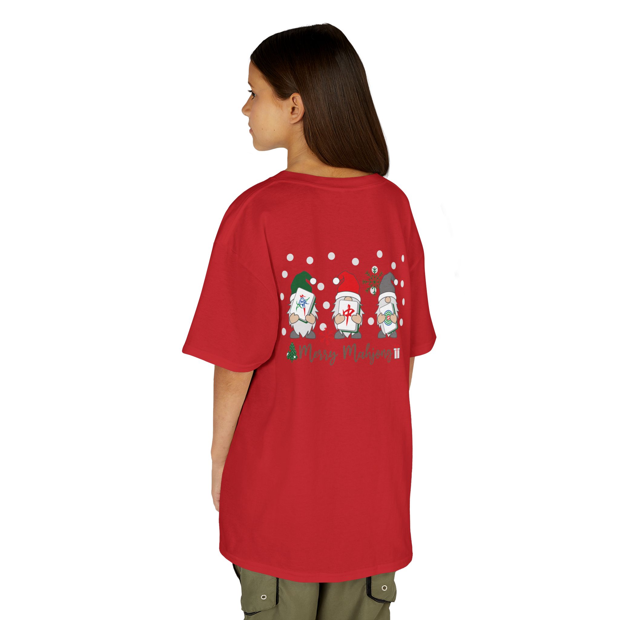 Merry Mahjong Baby Kids Tee | Holiday Mahjong Tree Graphic Shirt - Image 168