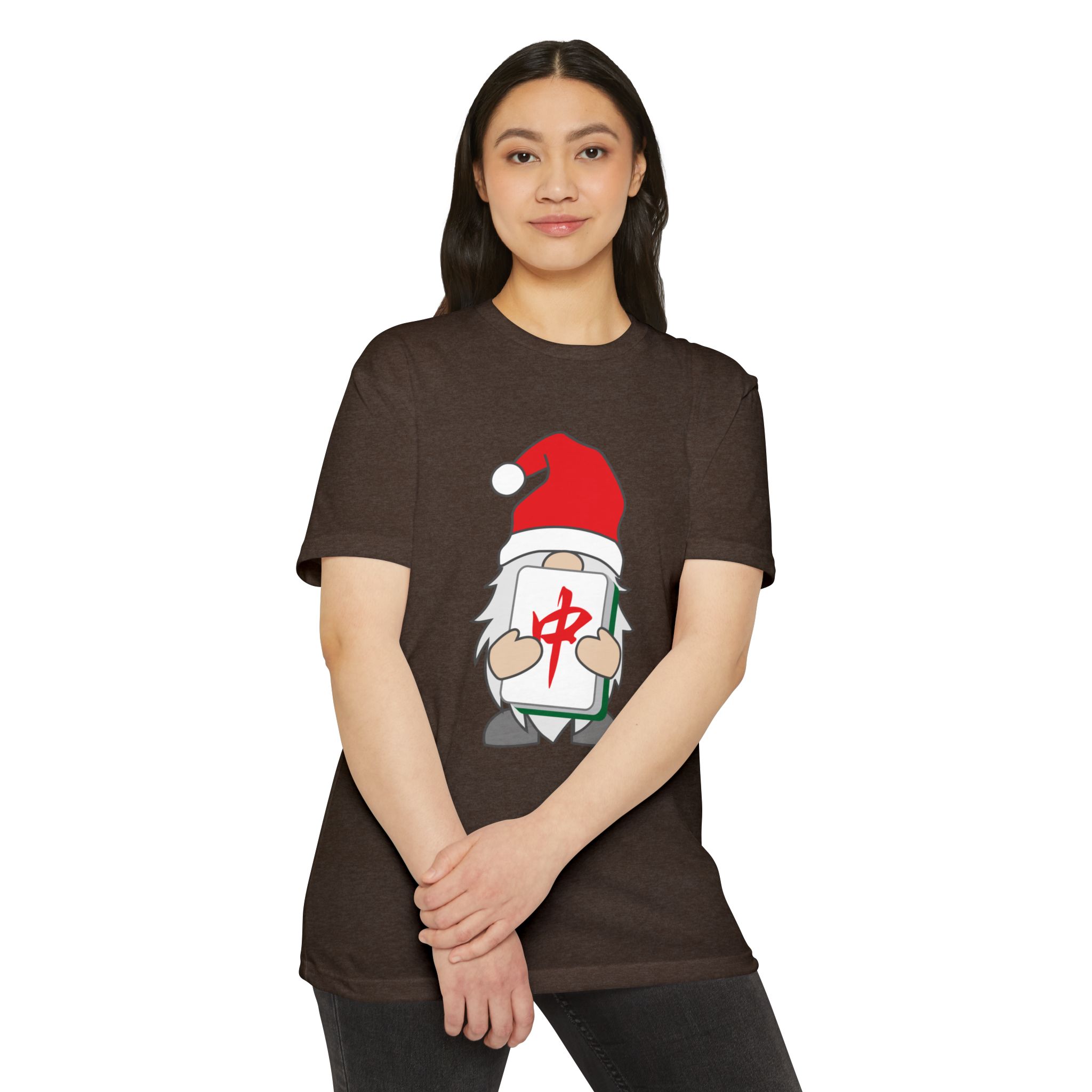 Merry Mahjong Gnome Graphic Tee | Festive Mahjong Tile Shirt for Players & Fans - Image 6