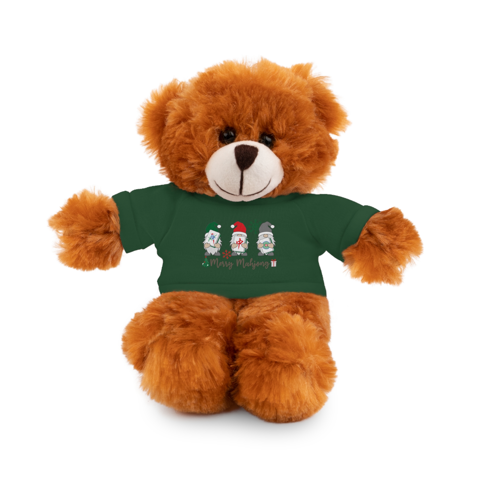 Merry Mahjong Holiday Plush Bear | Festive Mahjong Gnome Christmas Plush (8") - Image 16