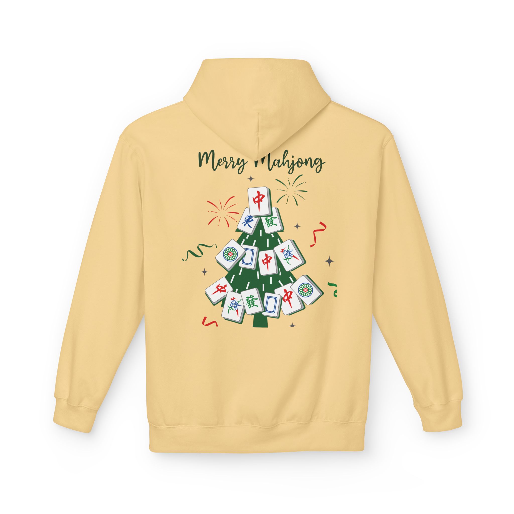 Merry Mahjong Santa Hoodie | Cute Holiday Gnome Christmas Pullover - Image 22
