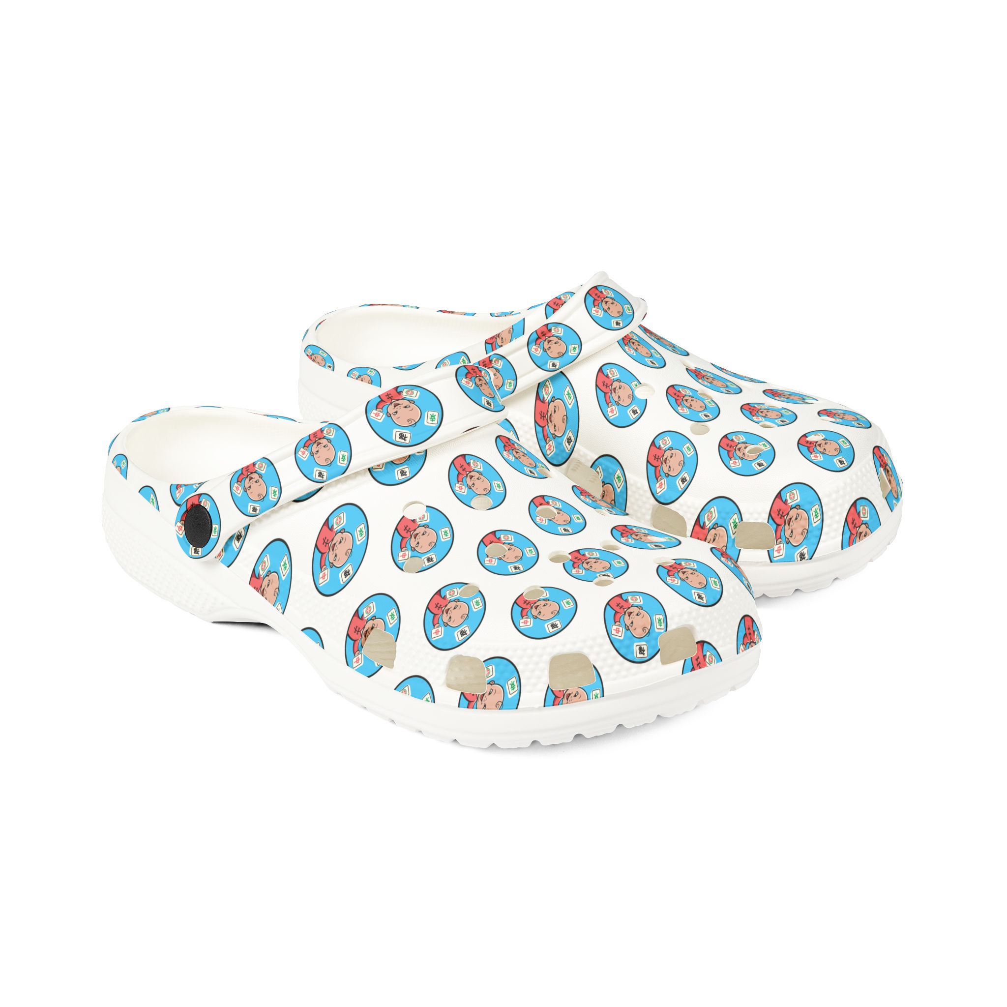 Mahjong Baby Original EVA Foam Clogs | Festive All-Over Print Slip-On Shoes - Image 3