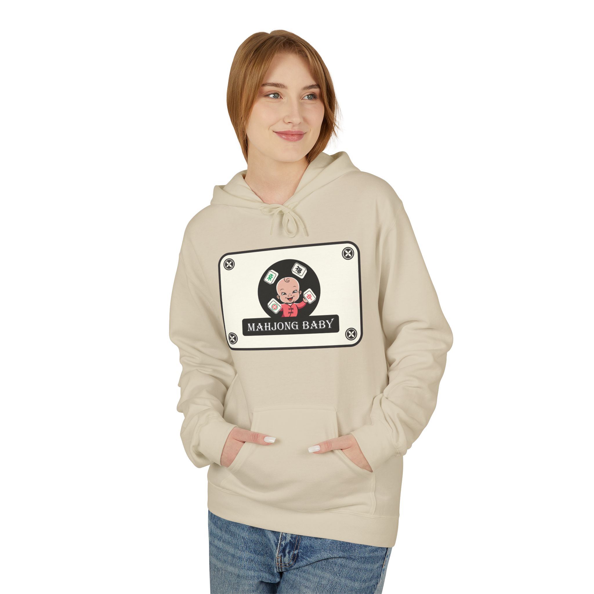 Mahjong Baby Hockey Hoodie | ‘Adventure Baby’ Retro Goalie Graphic Pullover - Image 27