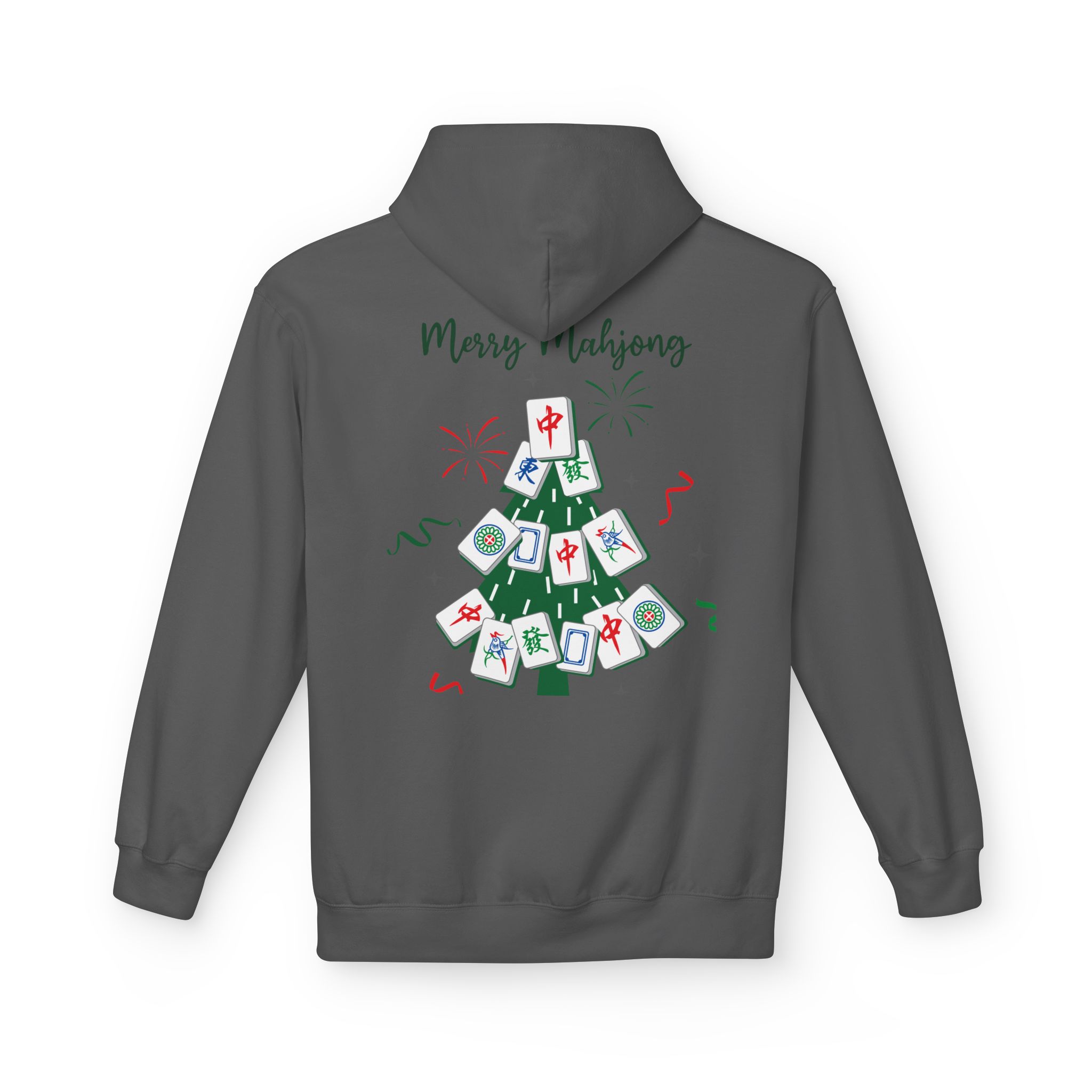 Merry Mahjong Santa Hoodie | Cute Holiday Gnome Christmas Pullover - Image 48