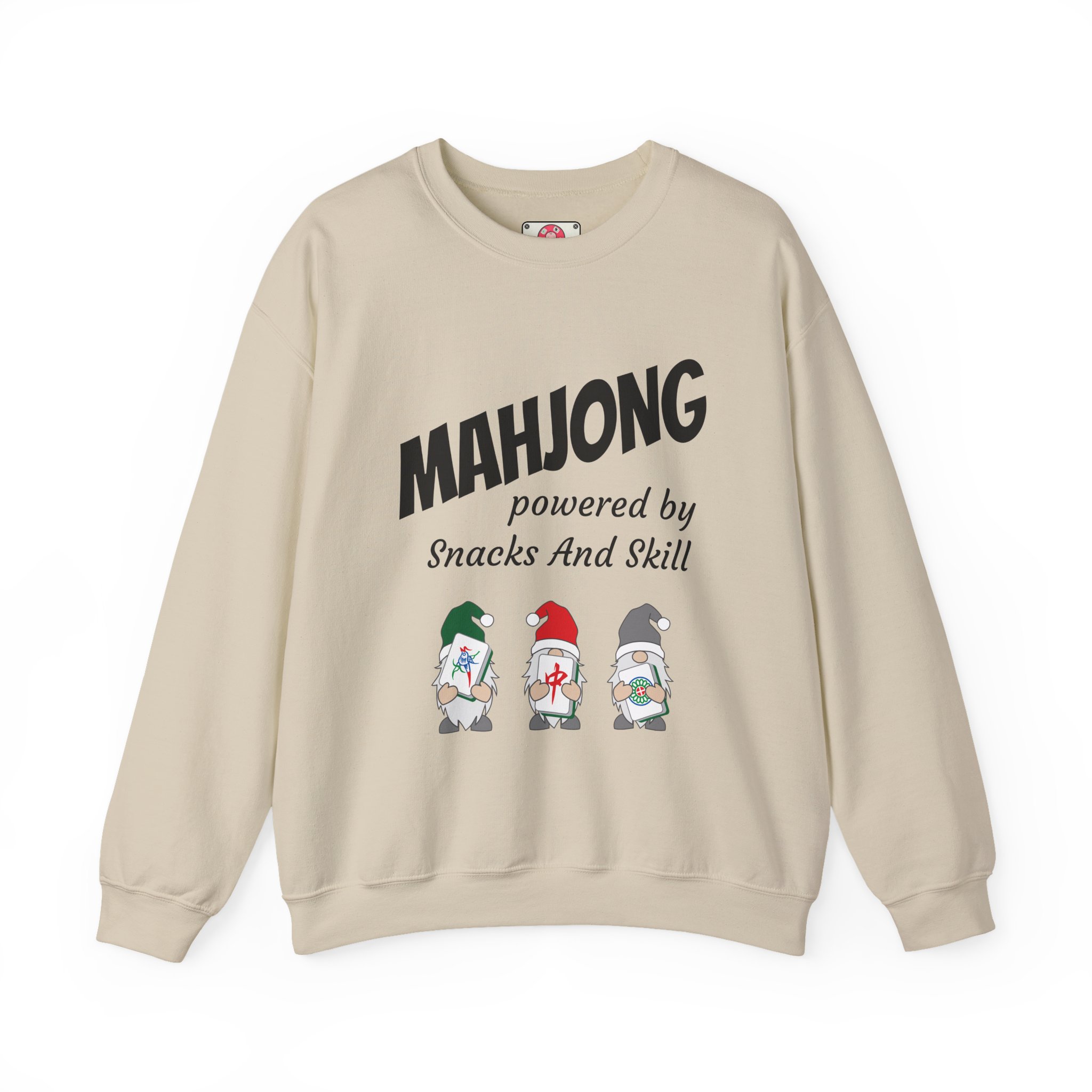 Mahjong Crewneck Sweatshirt | “Powered by Snacks and Skill” + Mahjong Baby Logo (Unisex) - Image 61