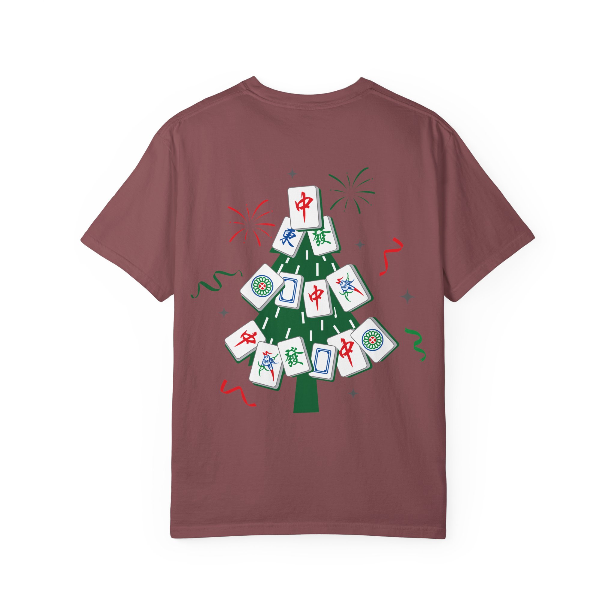 Merry Mahjong Gnome Christmas T-Shirt | Holiday Mahjong Game Night Tee - Image 6