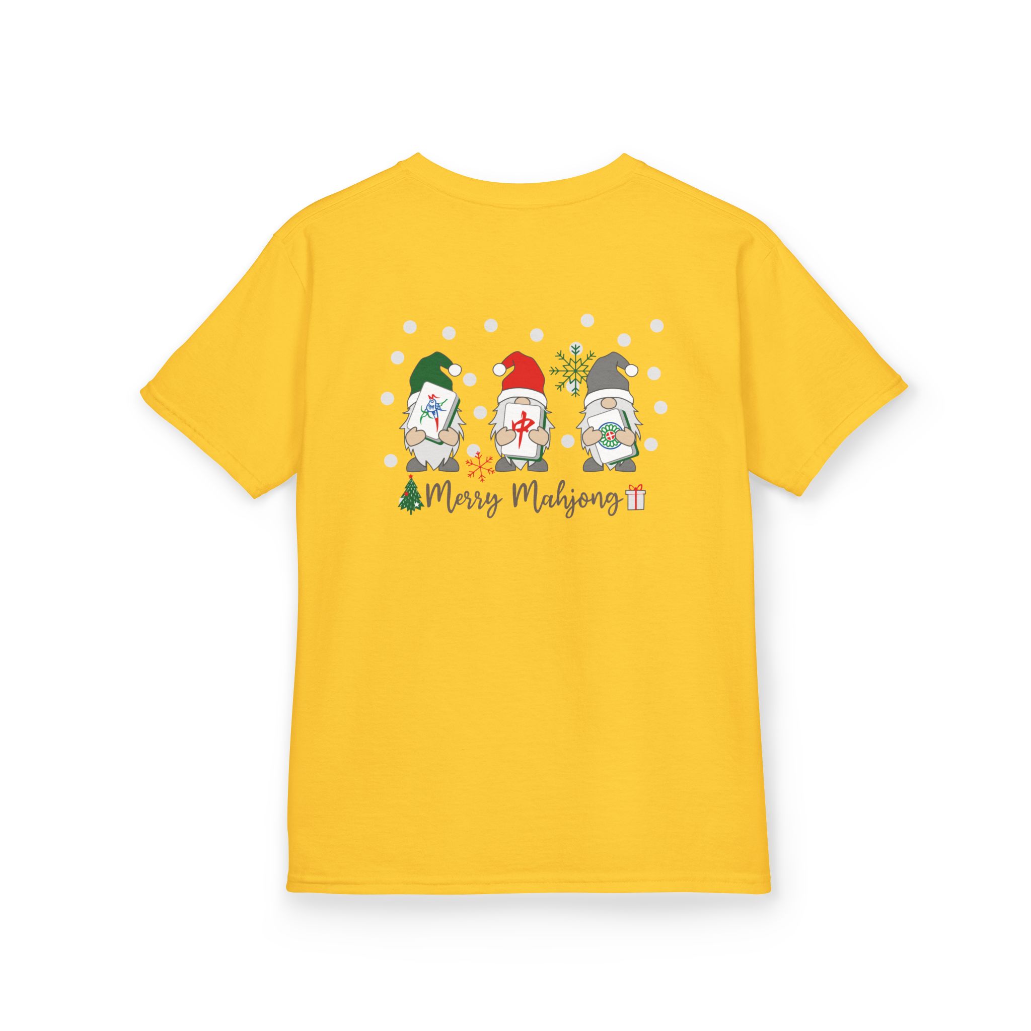 Merry Mahjong Baby Kids Tee | Holiday Mahjong Tree Graphic Shirt - Image 85