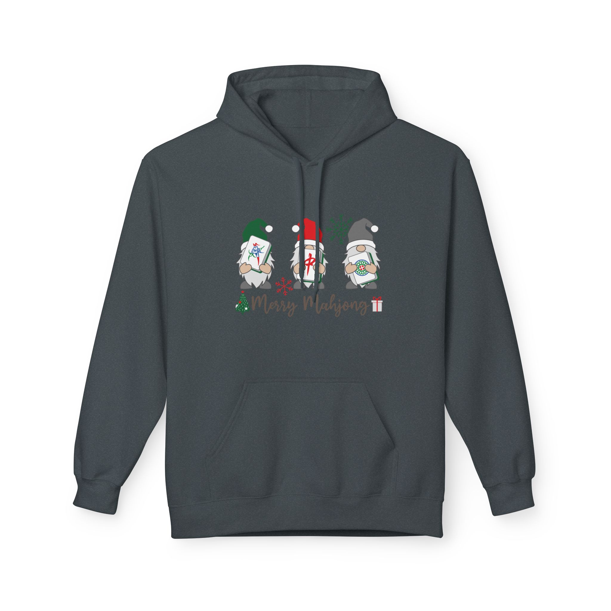 Merry Mahjong Santa Hoodie | Cute Holiday Gnome Christmas Pullover - Image 43