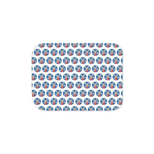 Patriotic Polka Dot Sherpa Blanket | Reversible Stars & Stripes Cozy Throw