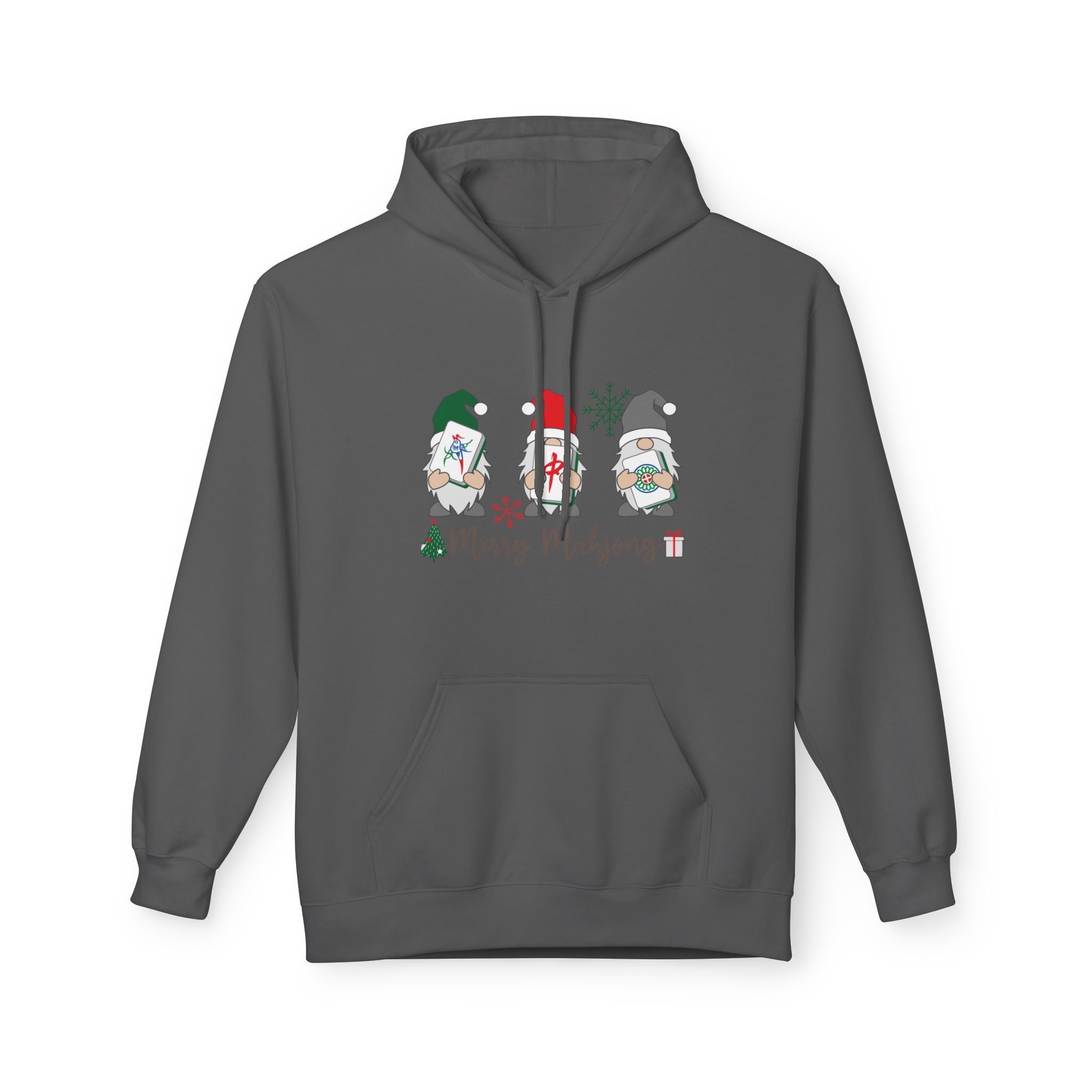 Merry Mahjong Santa Hoodie | Cute Holiday Gnome Christmas Pullover - Image 47