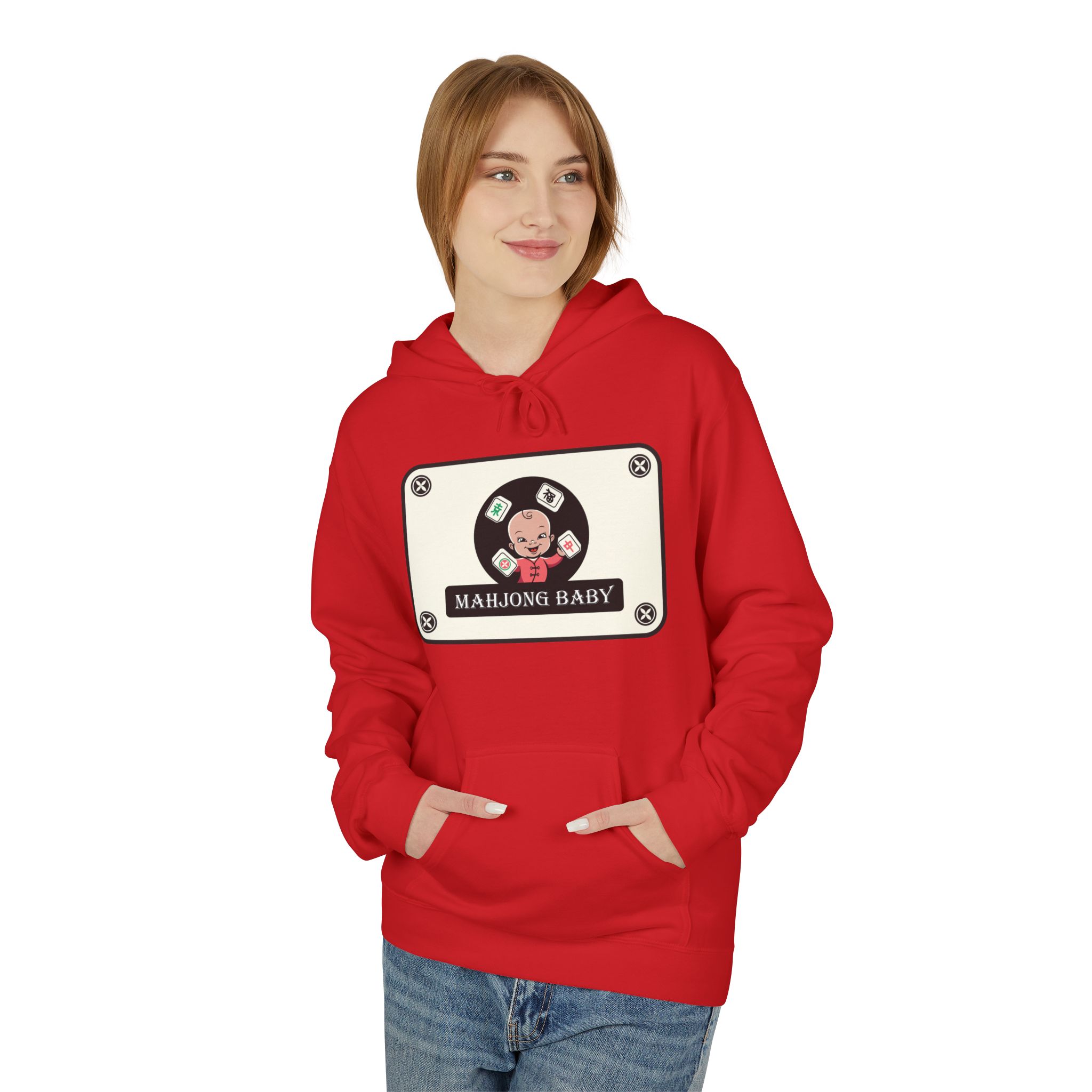 Mahjong Baby Hockey Hoodie | ‘Adventure Baby’ Retro Goalie Graphic Pullover - Image 81