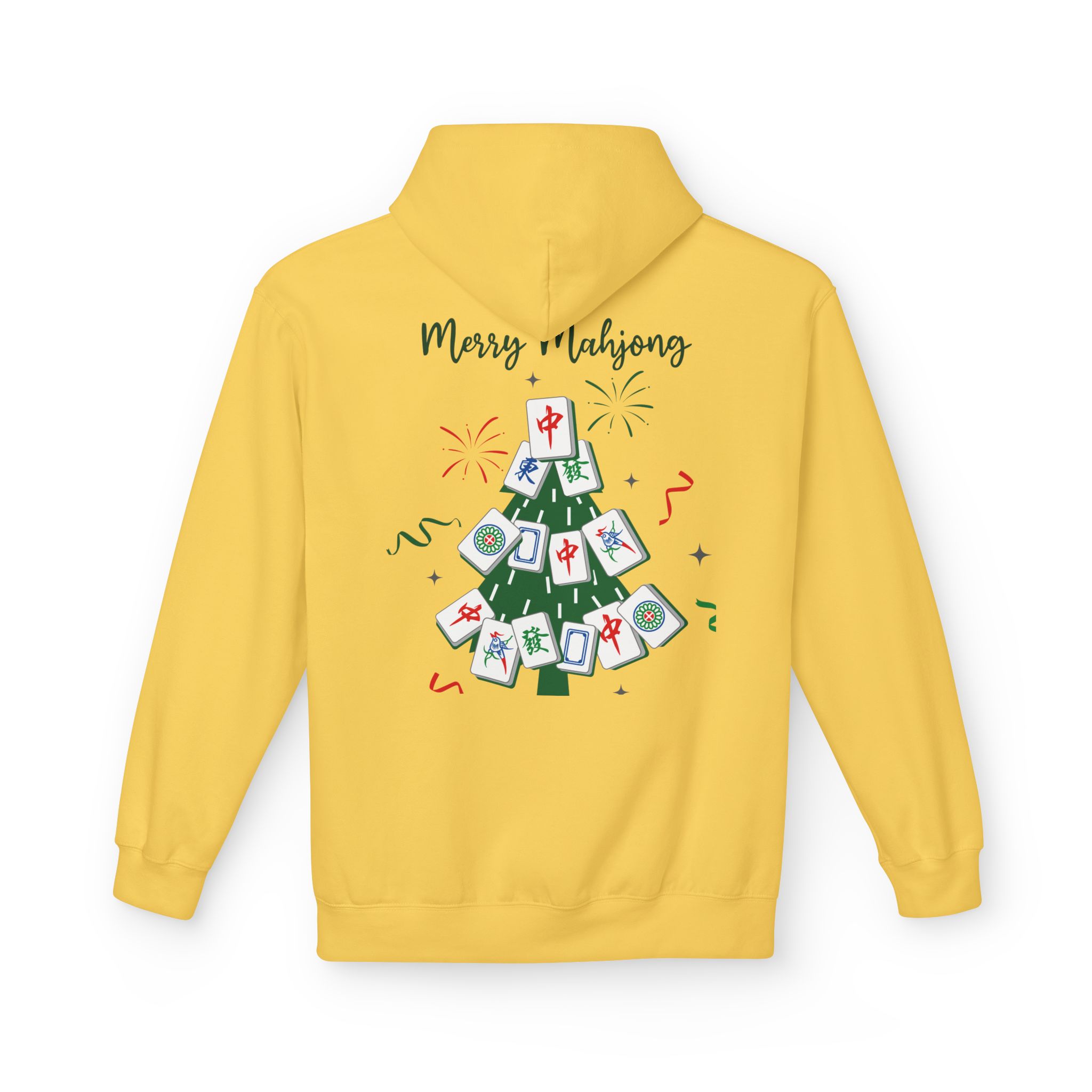 Merry Mahjong Santa Hoodie | Cute Holiday Gnome Christmas Pullover - Image 40